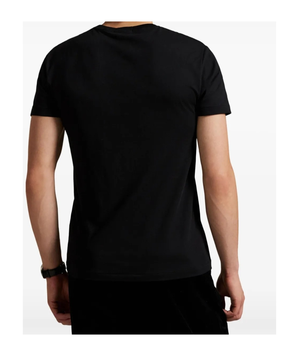 Polo Ralph Lauren Slim-fit Crew Neck T-shirt With Graphic Bear Print In Black