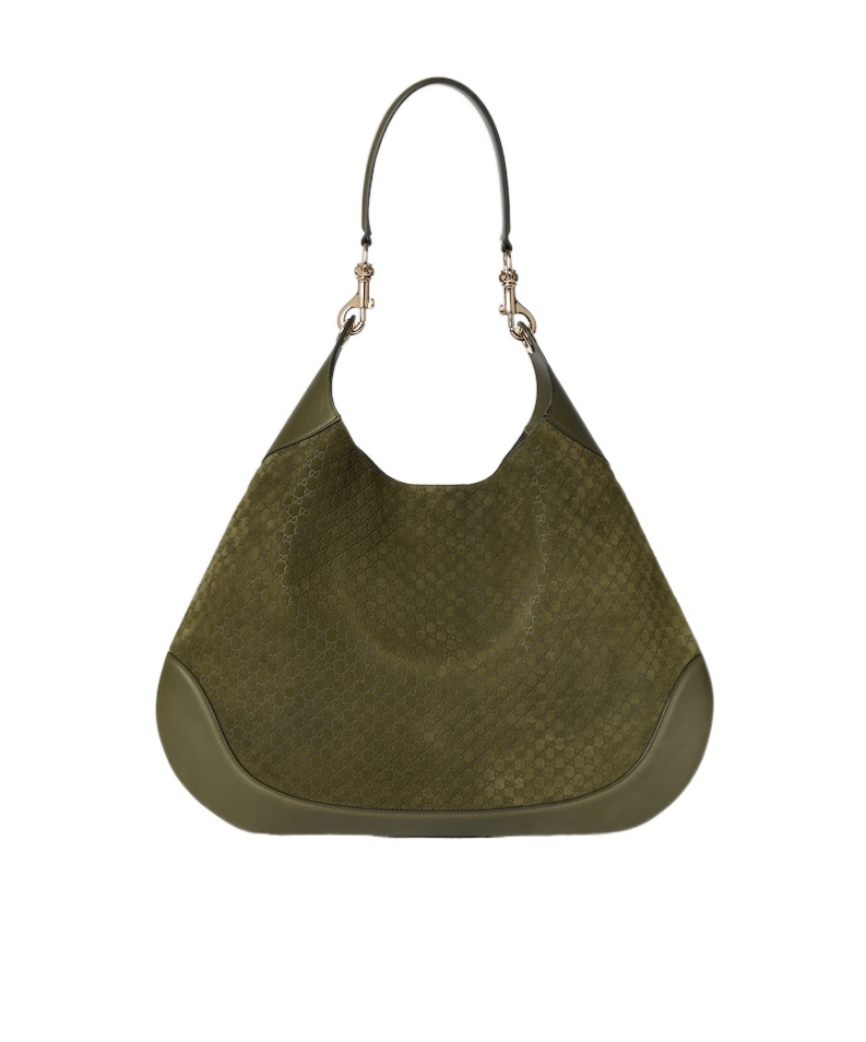 Gucci B Medium Shoulder Bag In Green
