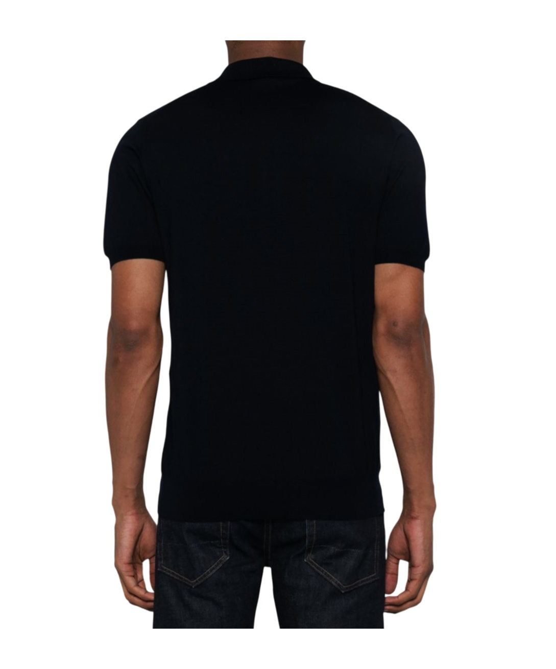 Shop Kiton Cotton Polo Shirt In Black
