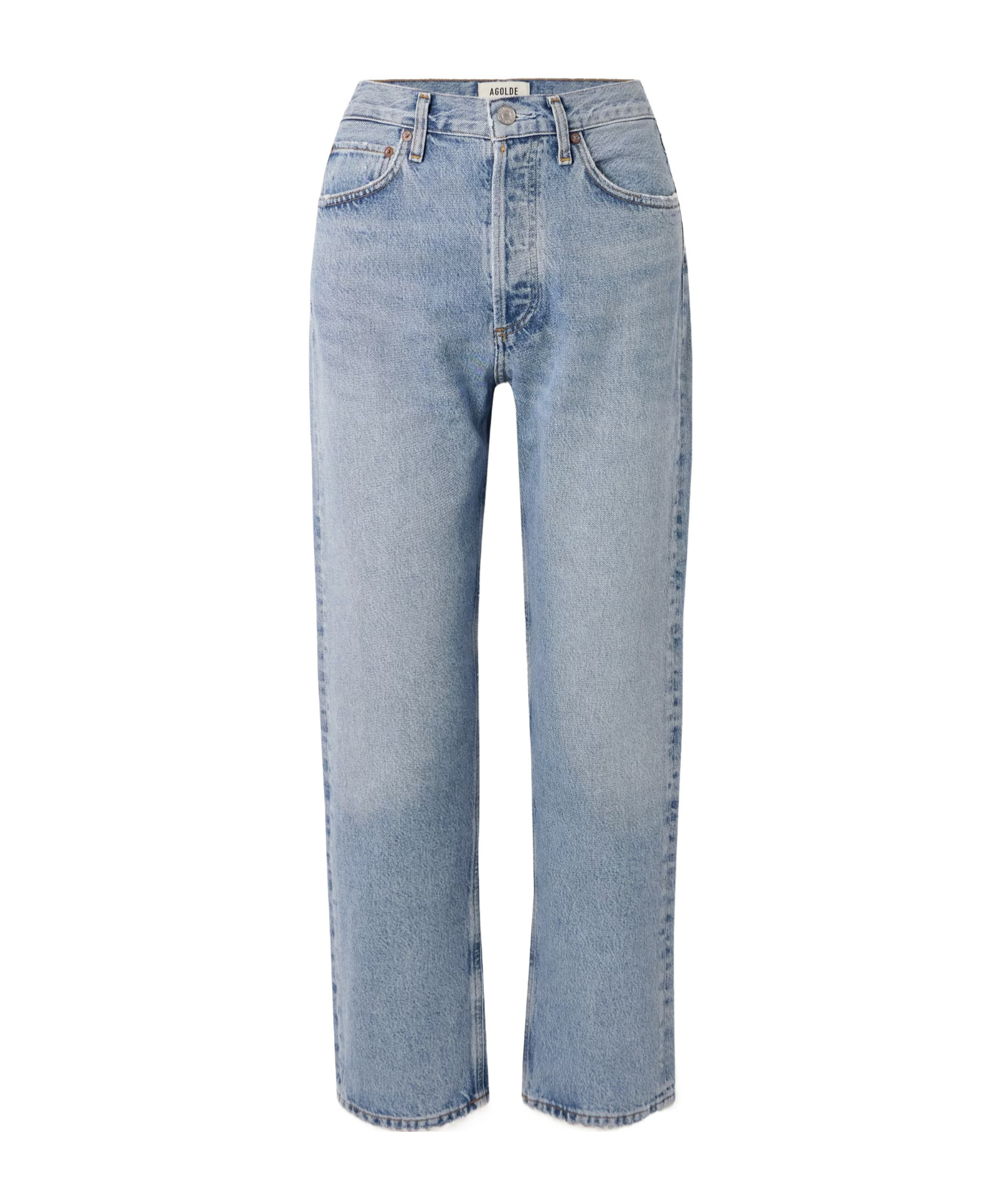 Agolde 90s High-rise Straight-leg Organic Jeans In Blue