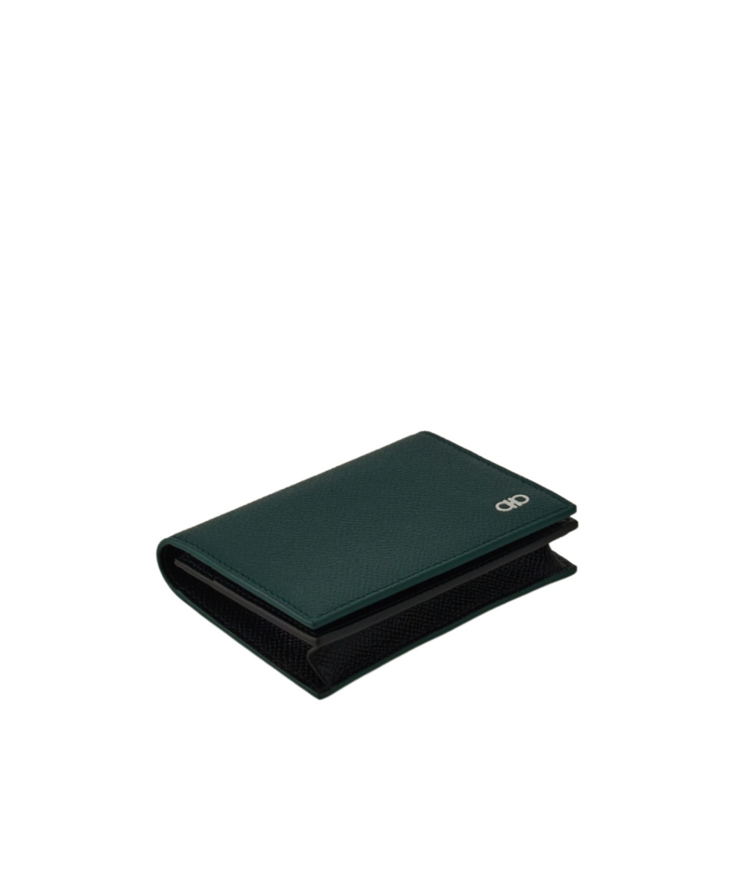 Ferragamo Gancini Business Card Case In Green