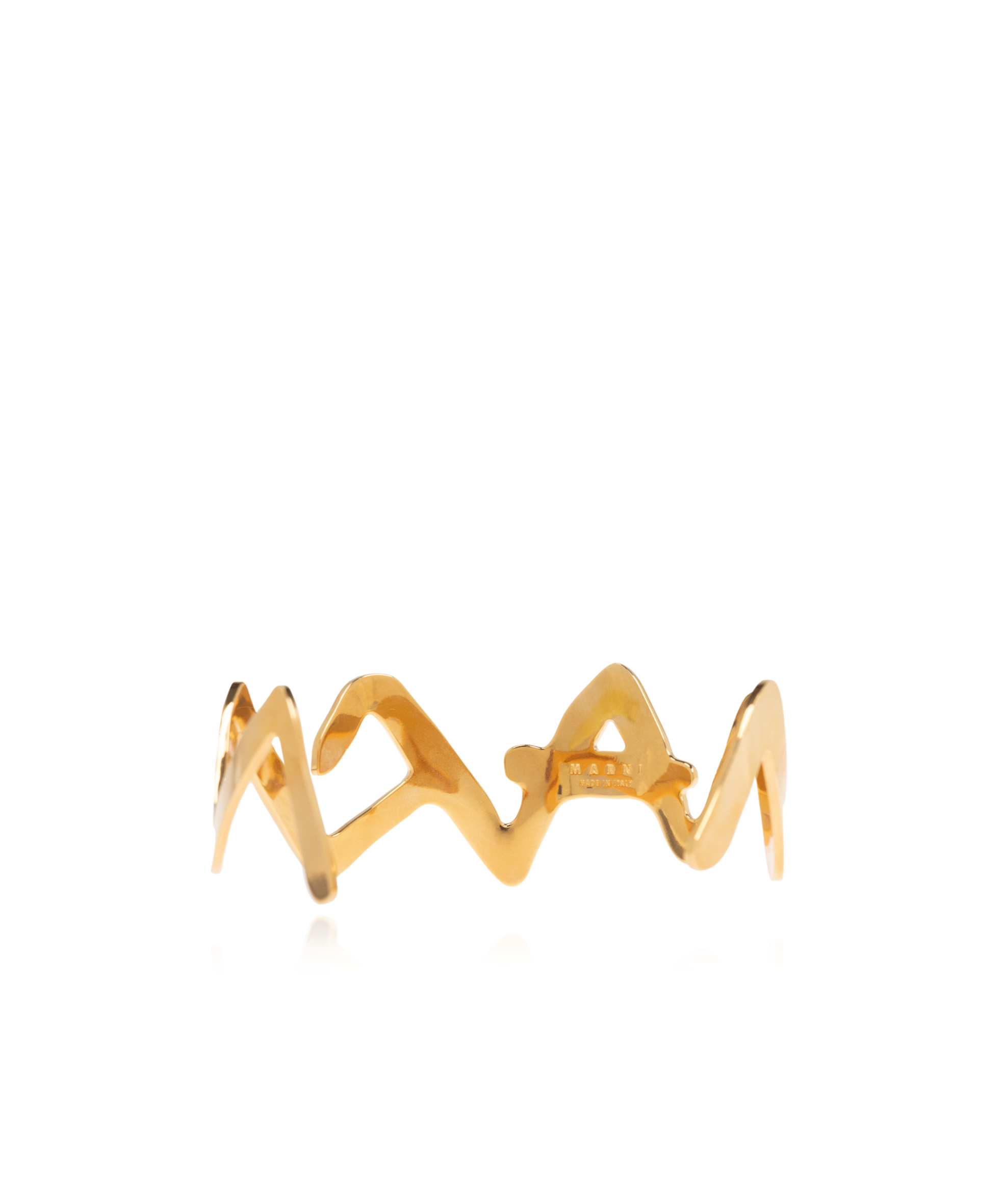 Marni Symbol Logo Plaque Bracelet In Yellow
