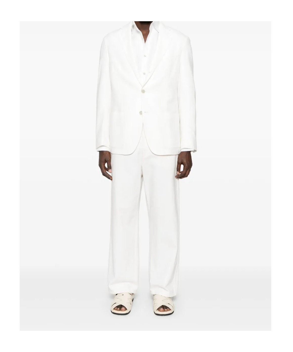 Eleventy Single-breasted Blazer In White