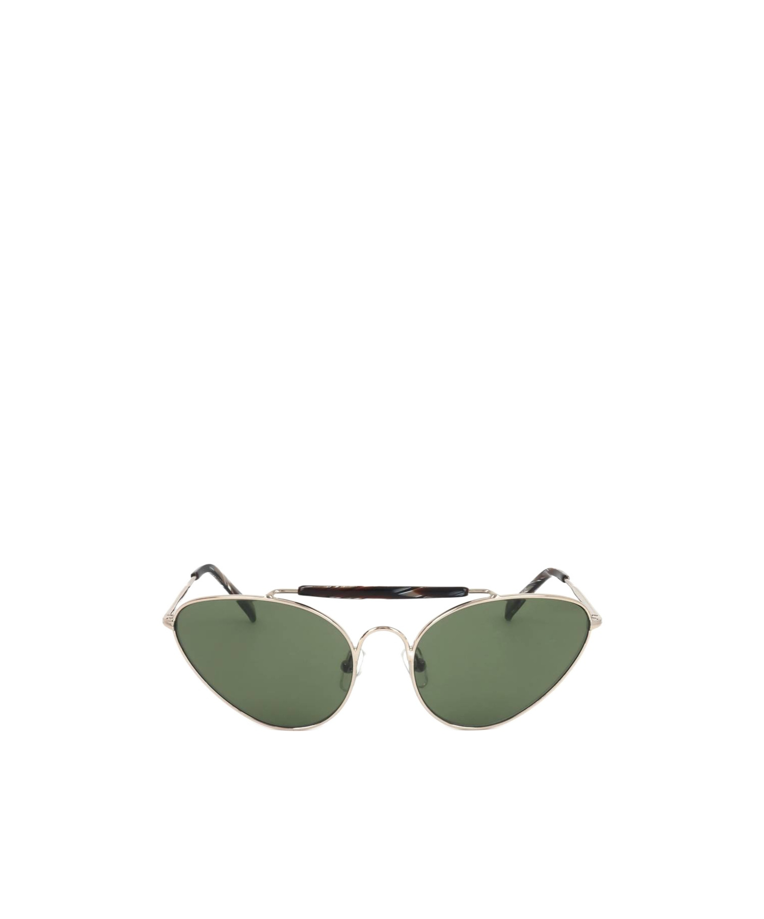Dries Van Noten Linda Farrow X  Pilot Frame Sunglasses In Green