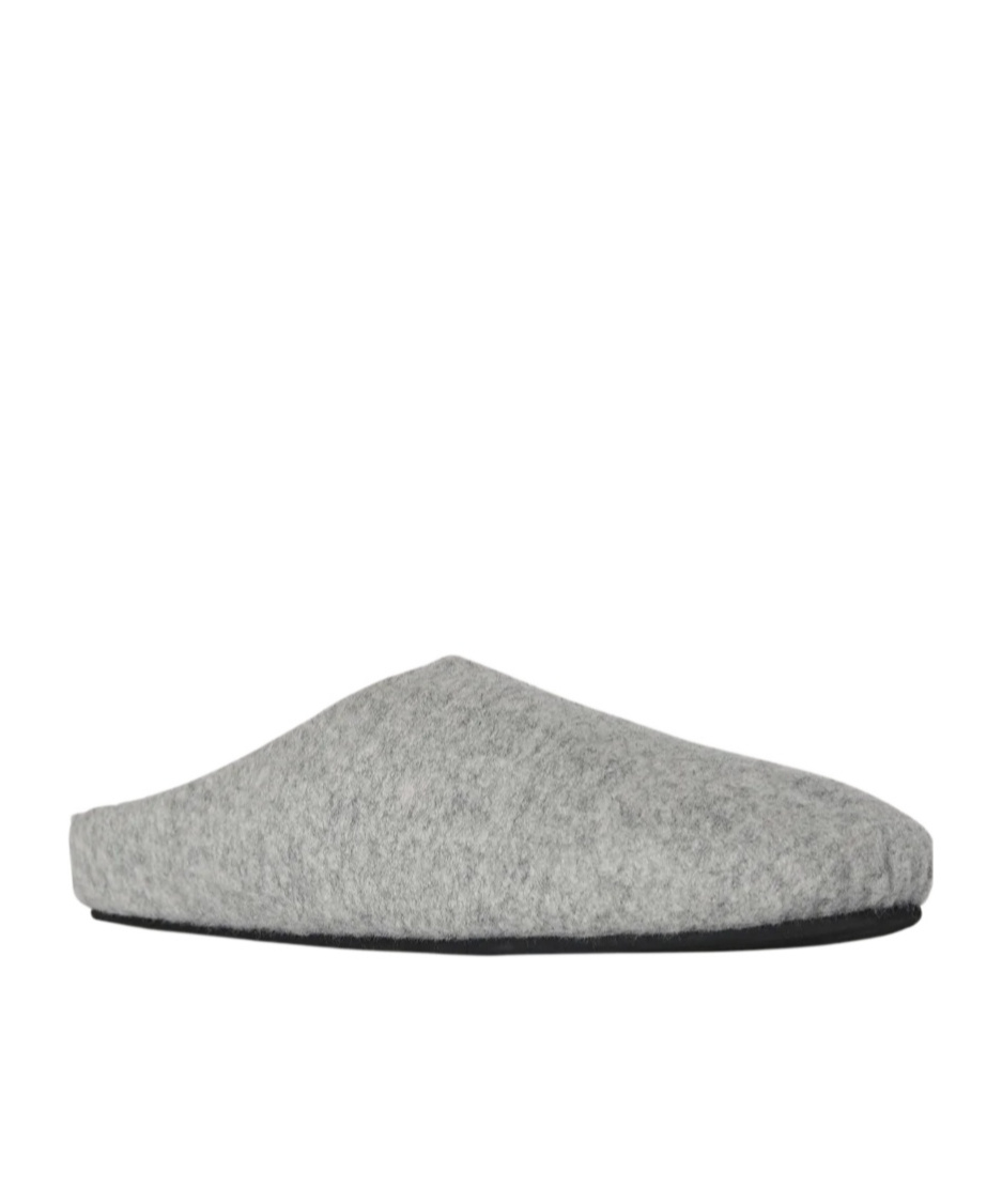 The Row Hugo Wool Cashmere Muller Shoes In Gray