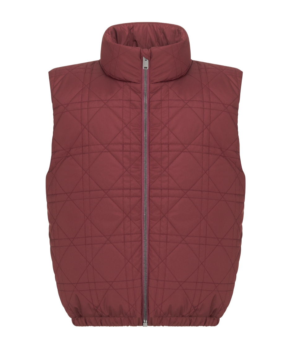 Dior Sleeveless Down Jacket In Red