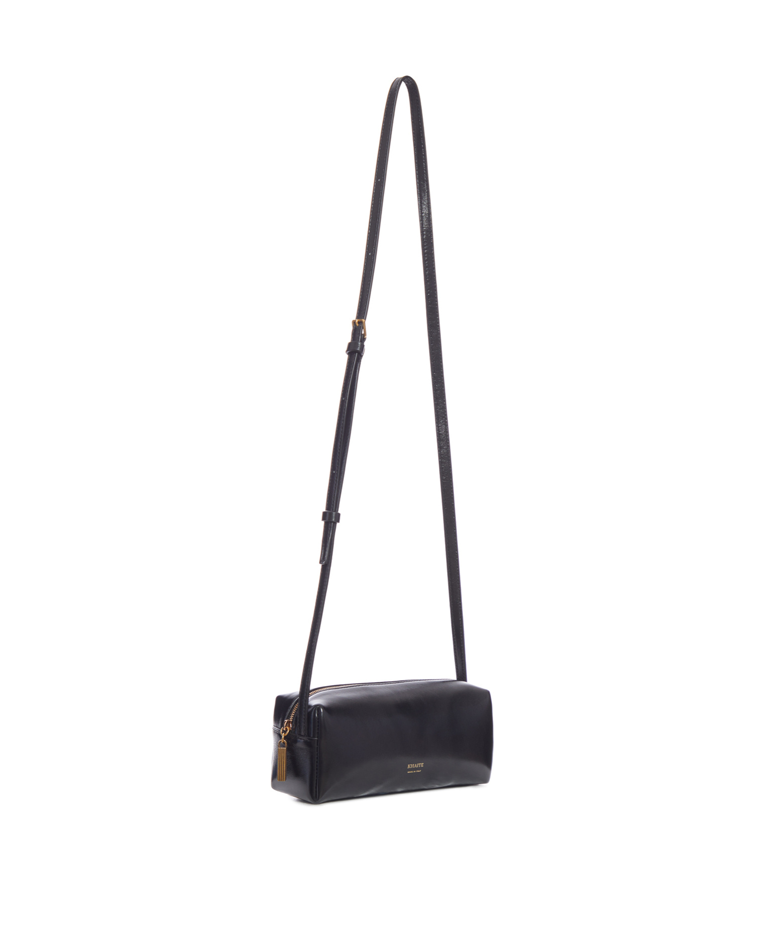 Khaite Kye Mini Calfskin Leather Crossbody Bag In Black
