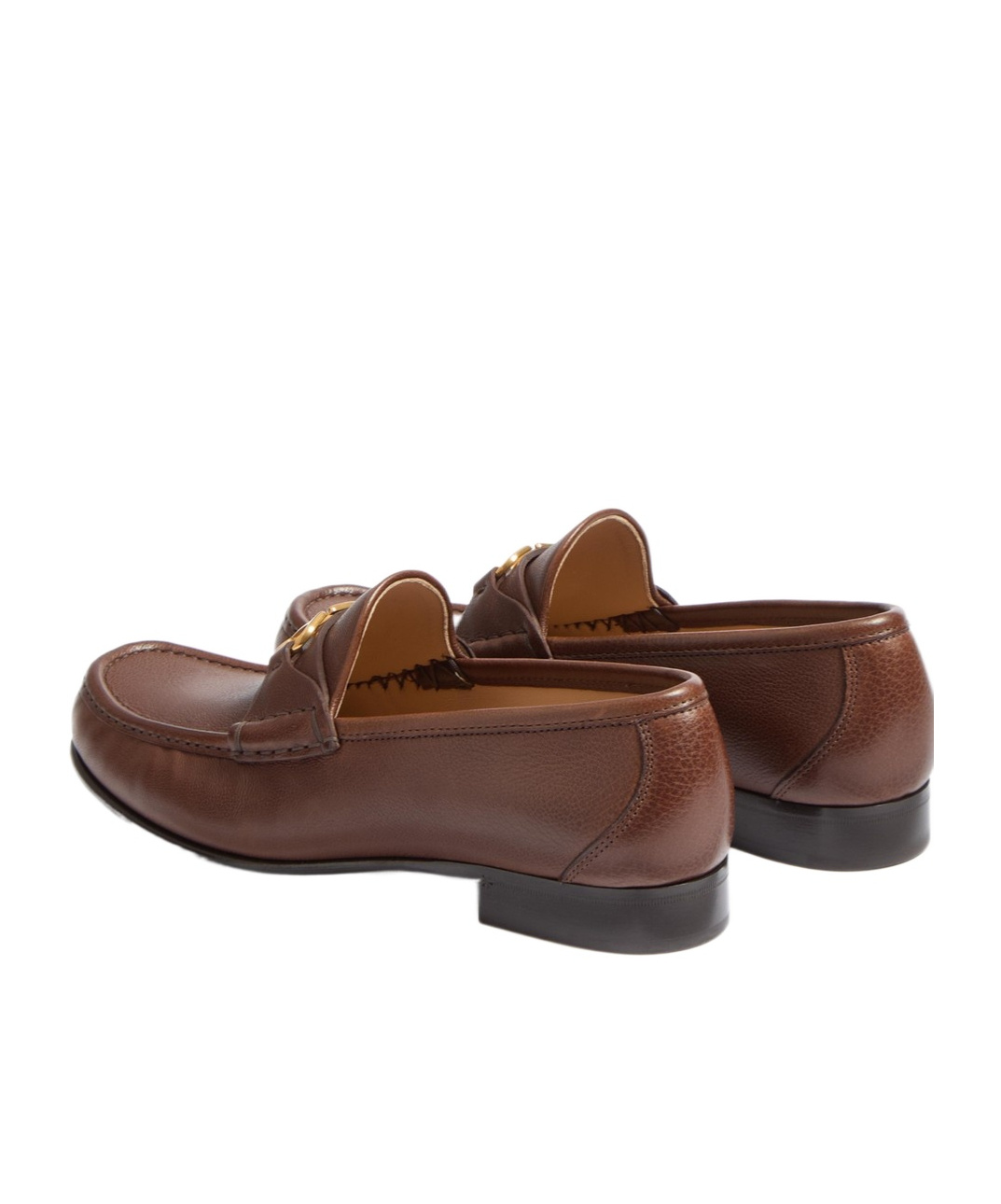 Valentino Loafers Leather Gold-tone Hardware In Brown