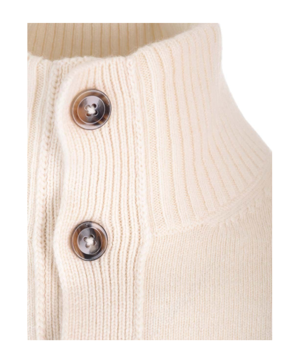 Tom Ford Buttoned-collar Jumper In White
