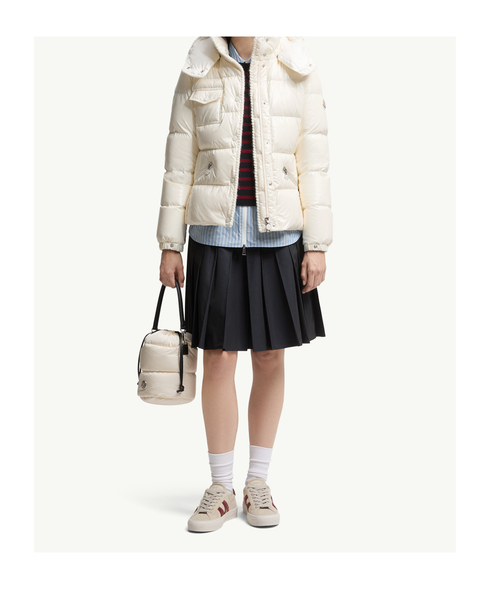Moncler Long Sleeve Down Jacket In White