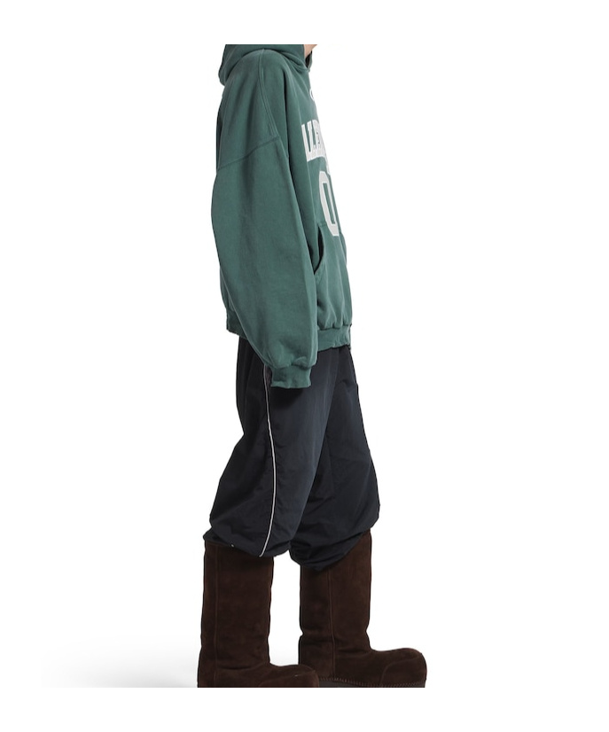 Balenciaga Hoodie Featuring Basketball Theme And Kangaroo Pocket In Green