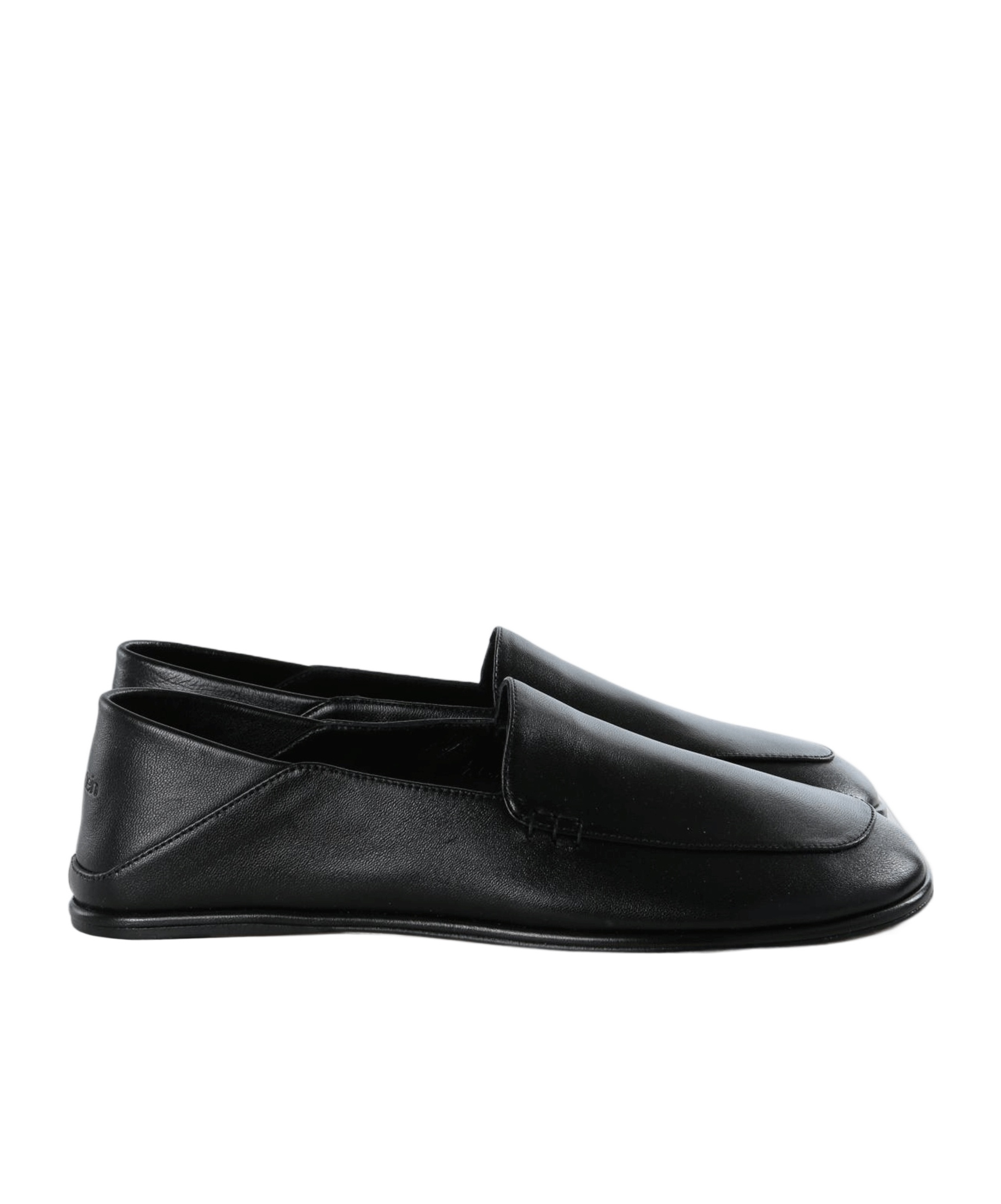 Calvin Klein Vela Leather Loafers In Black
