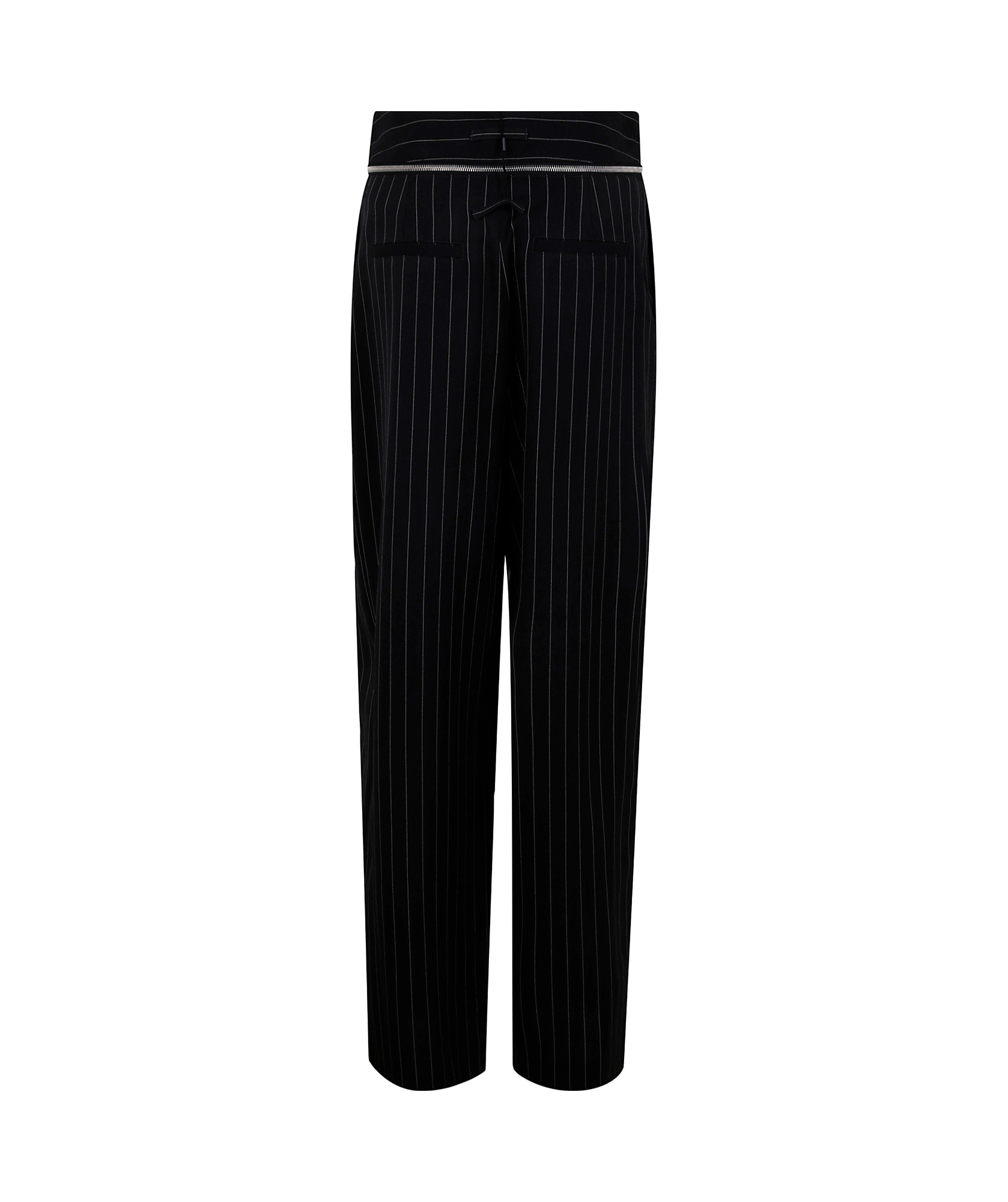 Jean Paul Gaultier Striped Casual Pants In Black