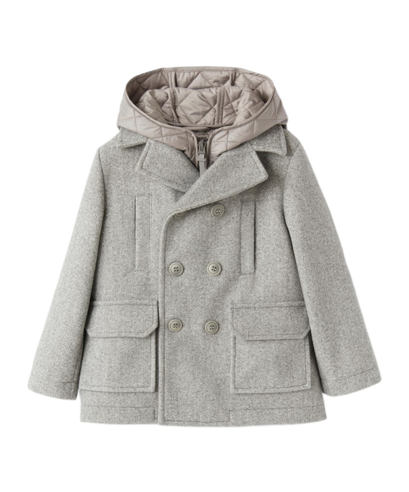 Il Gufo Layered Coat In Gray