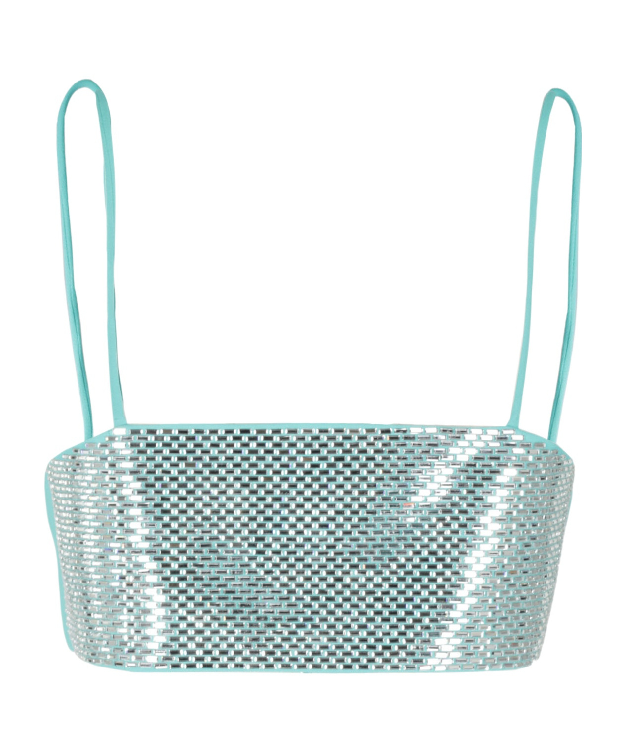 Giuseppe Di Morabito Cady Envers Satin Blue Zircon Top In Green