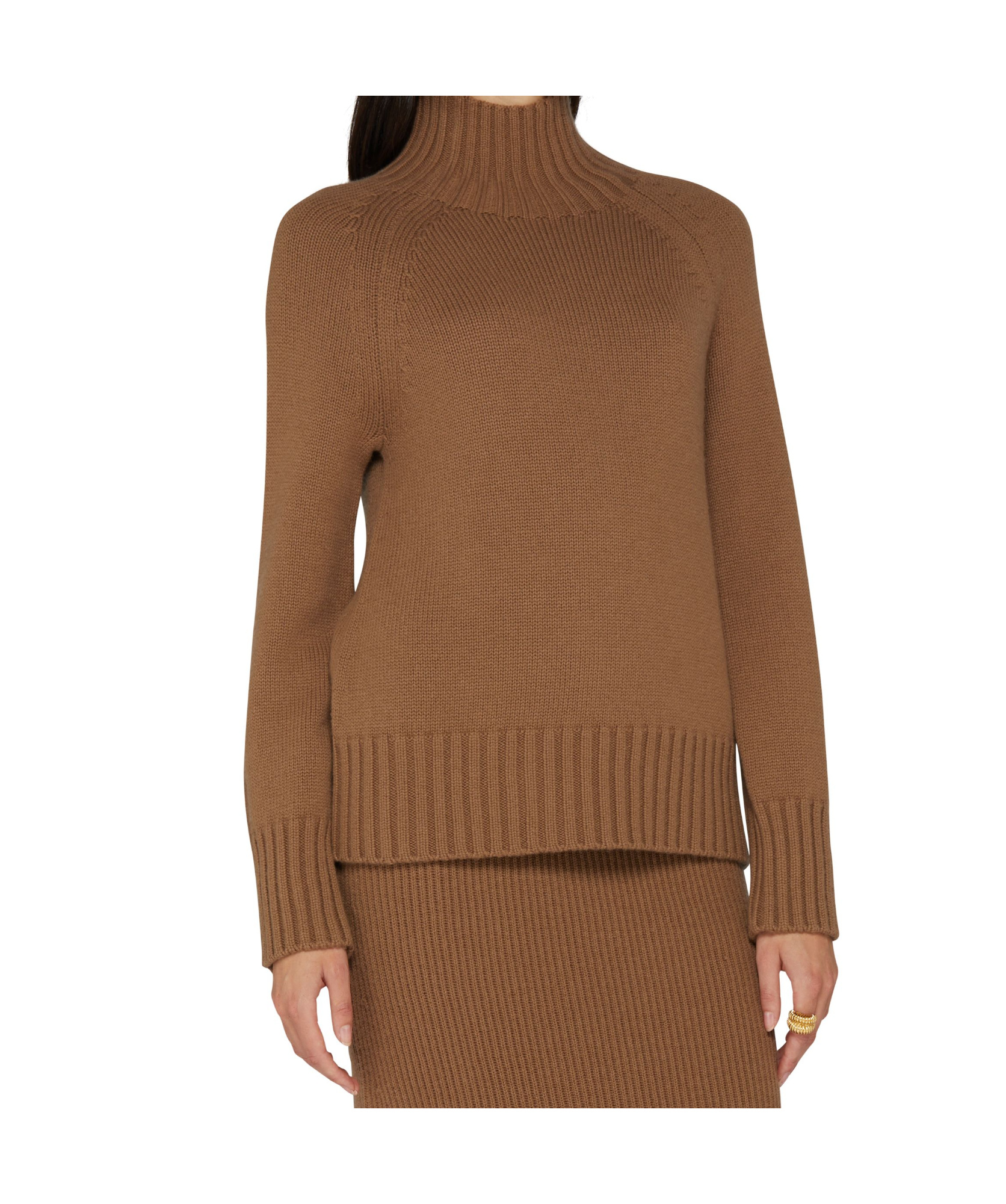 Max Mara Turtleneck Sweater In Brown