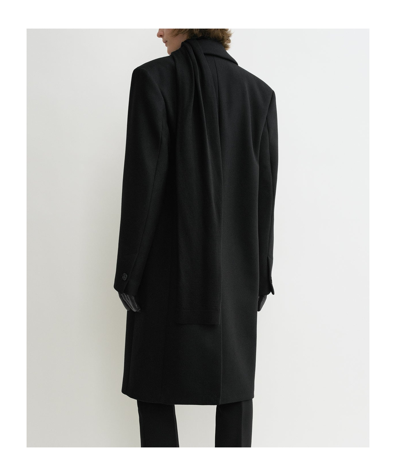 Totême Button Coat In Black