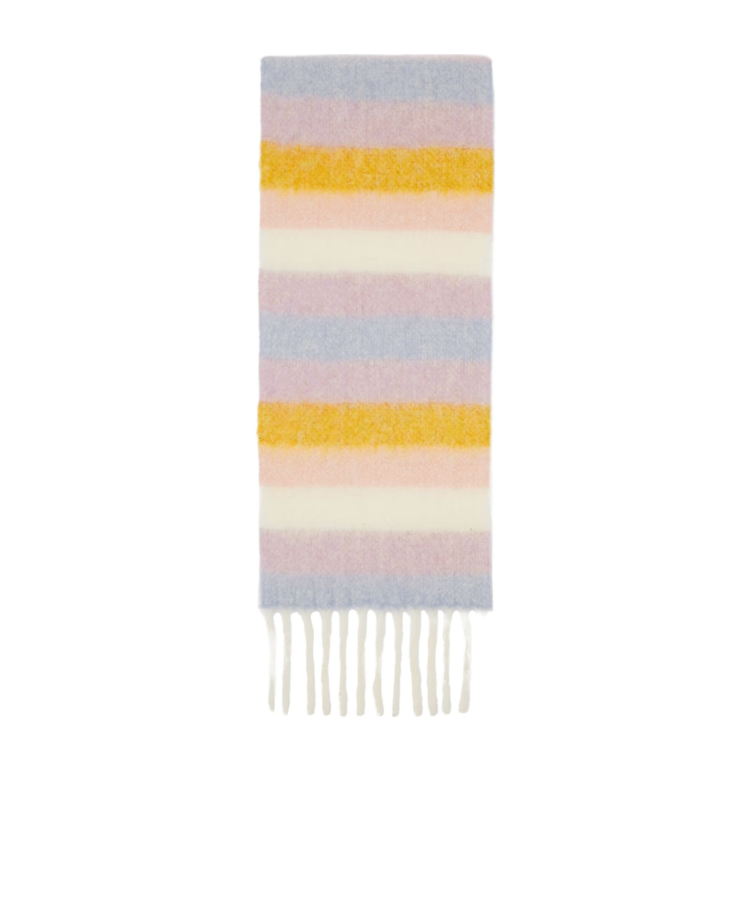 Apc A.p.c. Stripe Fringed Knit Scarf In Multicolor