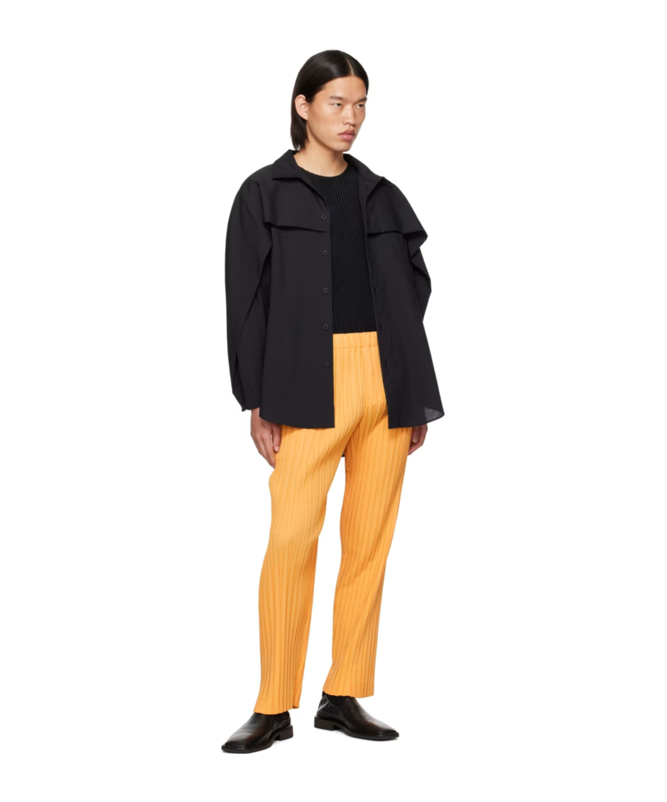 ISSEY MIYAKE PLEATED DETAIL CASUAL PANTS
