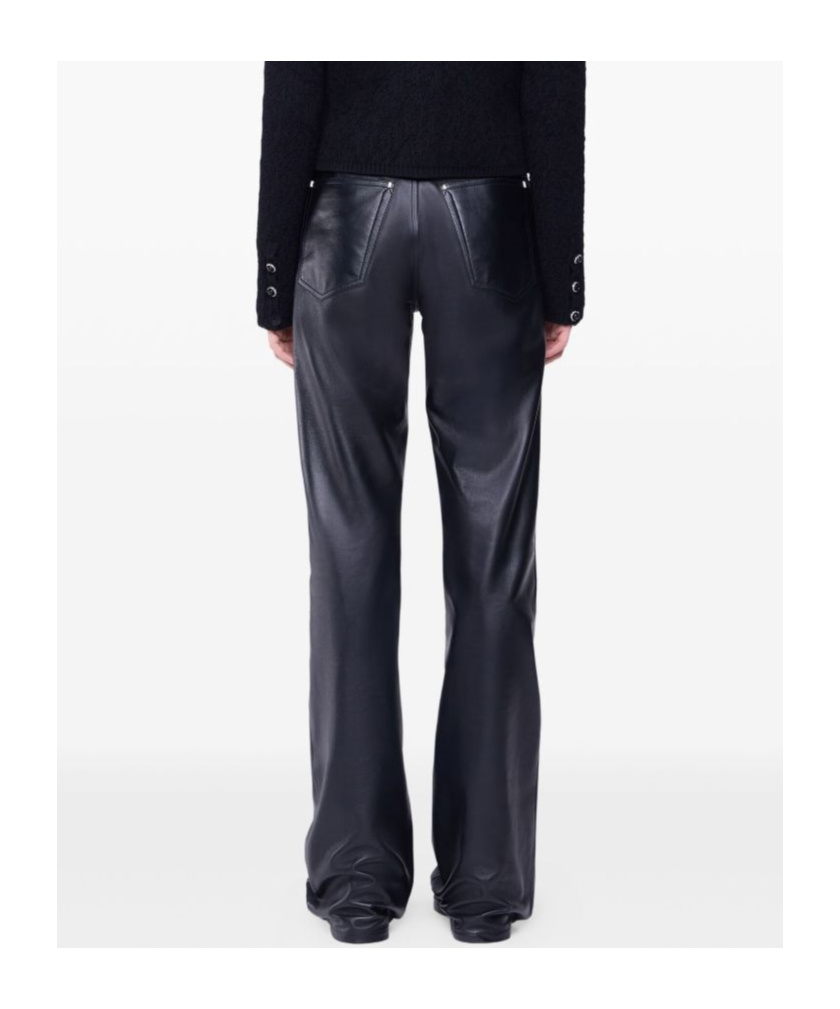Rabanne Leather Trousers In Black