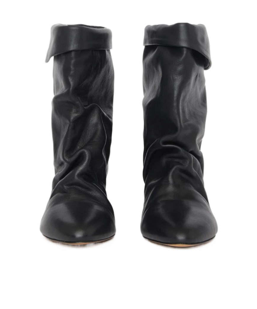 Isabel Marant 40mm Ryska-gb Leather Slouchy Boots In Black