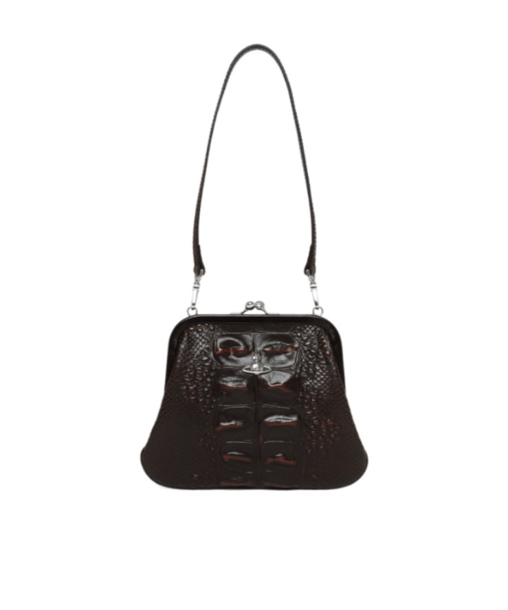 Vivienne Westwood Logo Closure Purse In Black