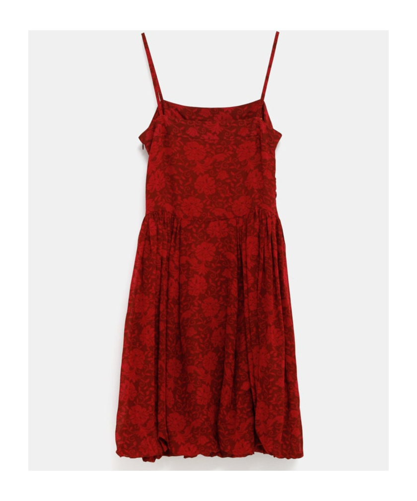 Dries Van Noten Suspender Dress In Red
