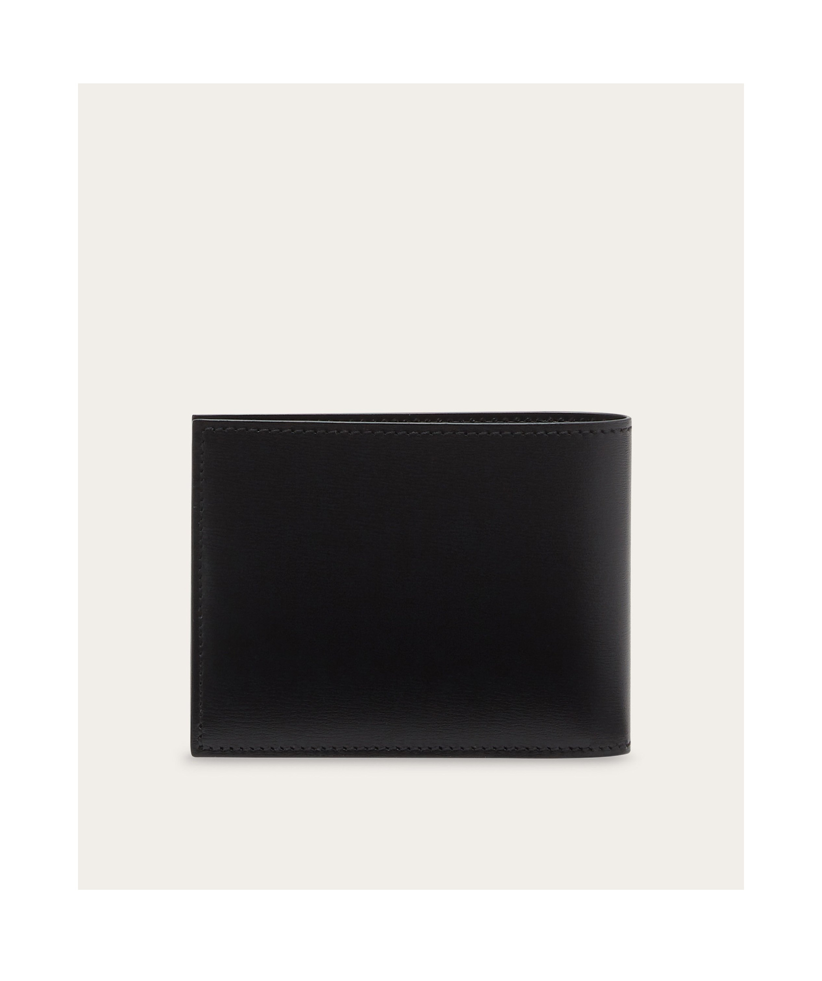 Shop Ferragamo Bi-fold Leather Wallet In Black