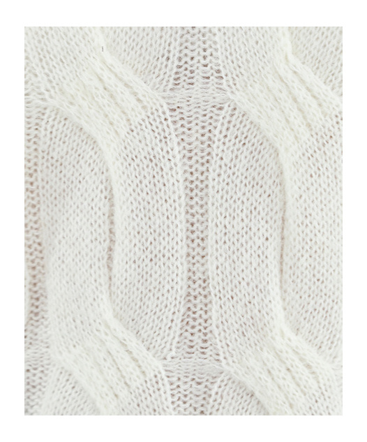Liu •jo High-necked Knitted Sweater In White