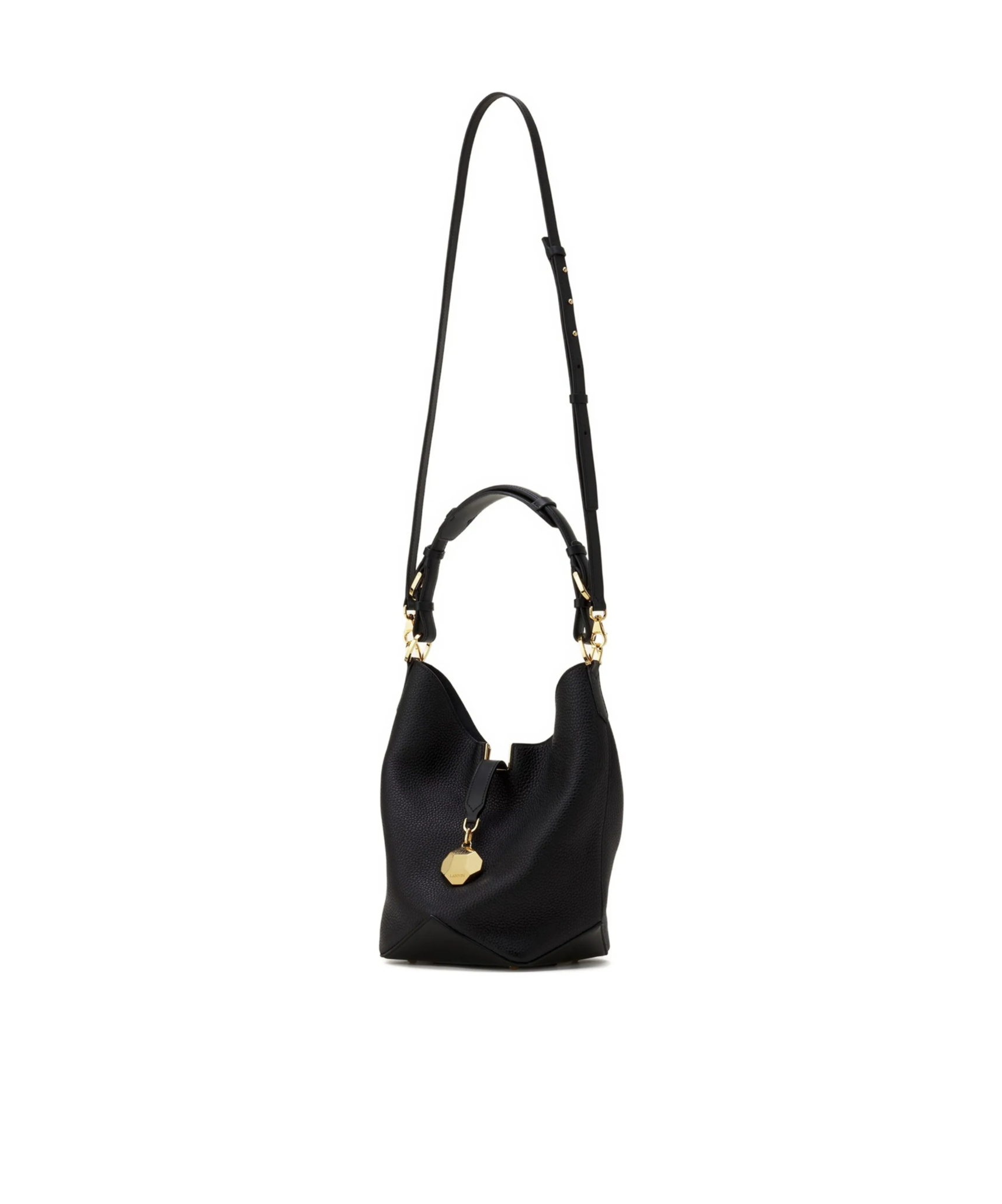 Lanvin Medium Bucket Bag Top Handle In Black