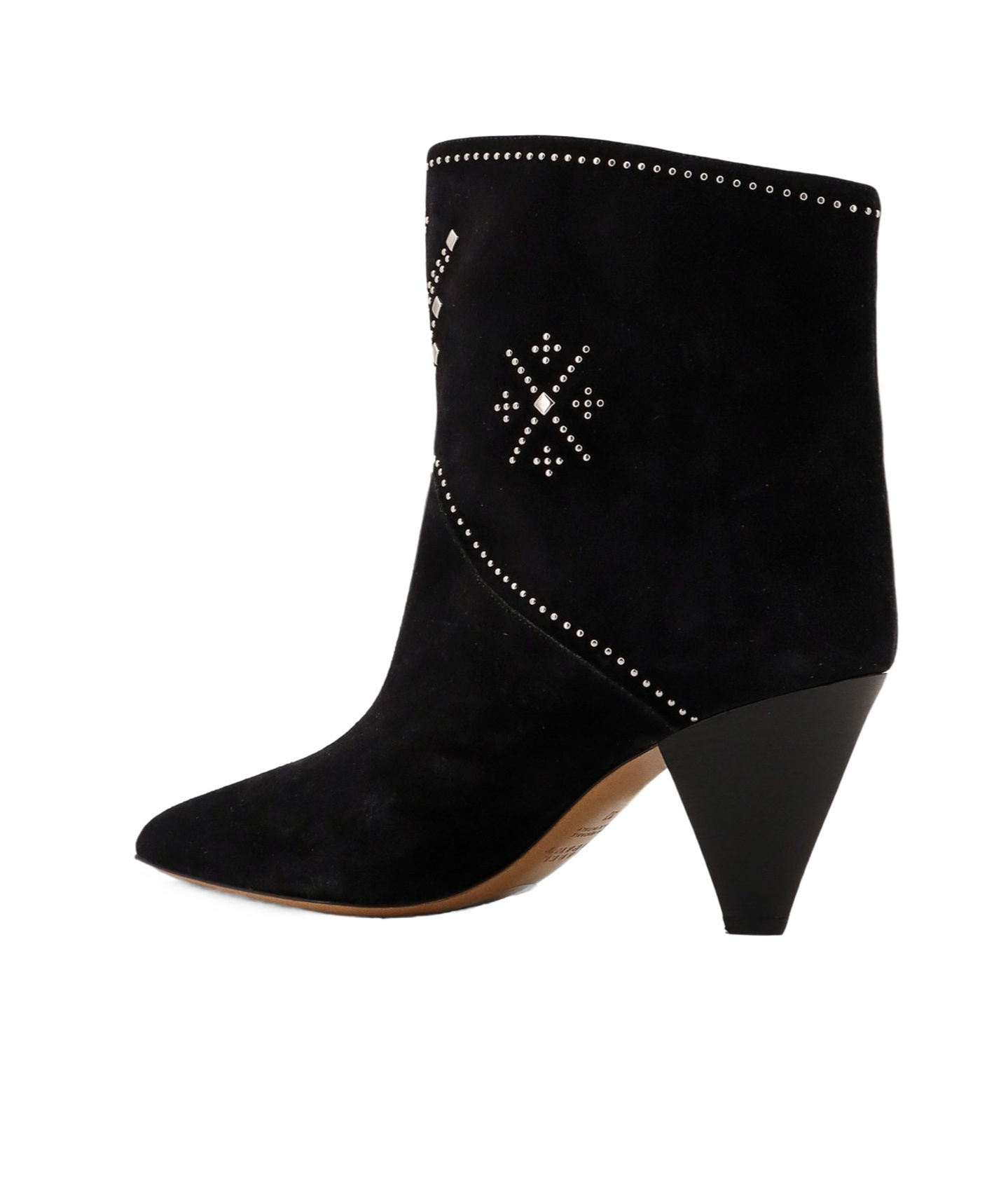 Shop Isabel Marant Loline Studded Boots In Black
