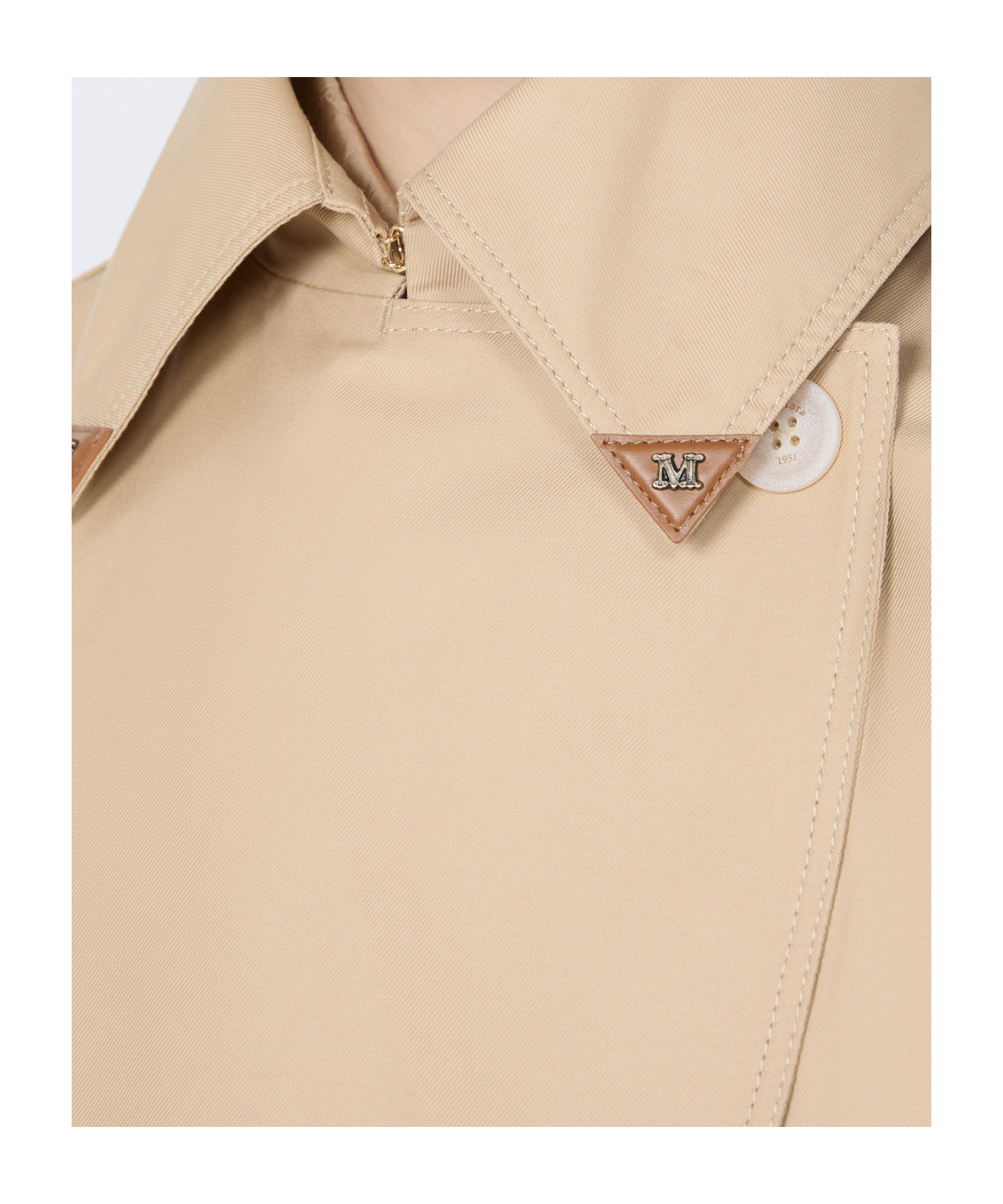 Max Mara Double-breasted Water-repellent Gabardine Trench Coat In Nude