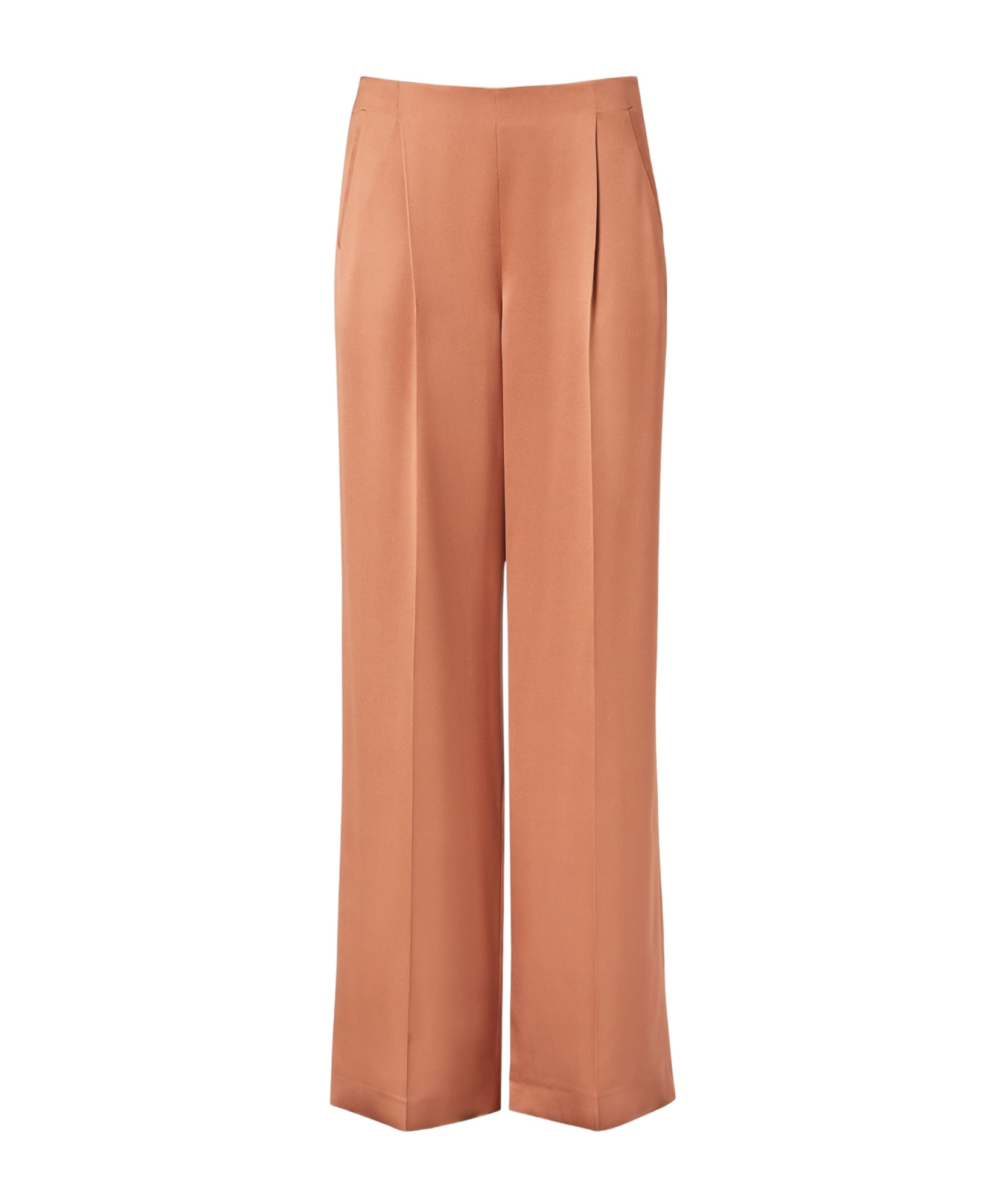 Fendi Beige Silk Trousers In Light Brown