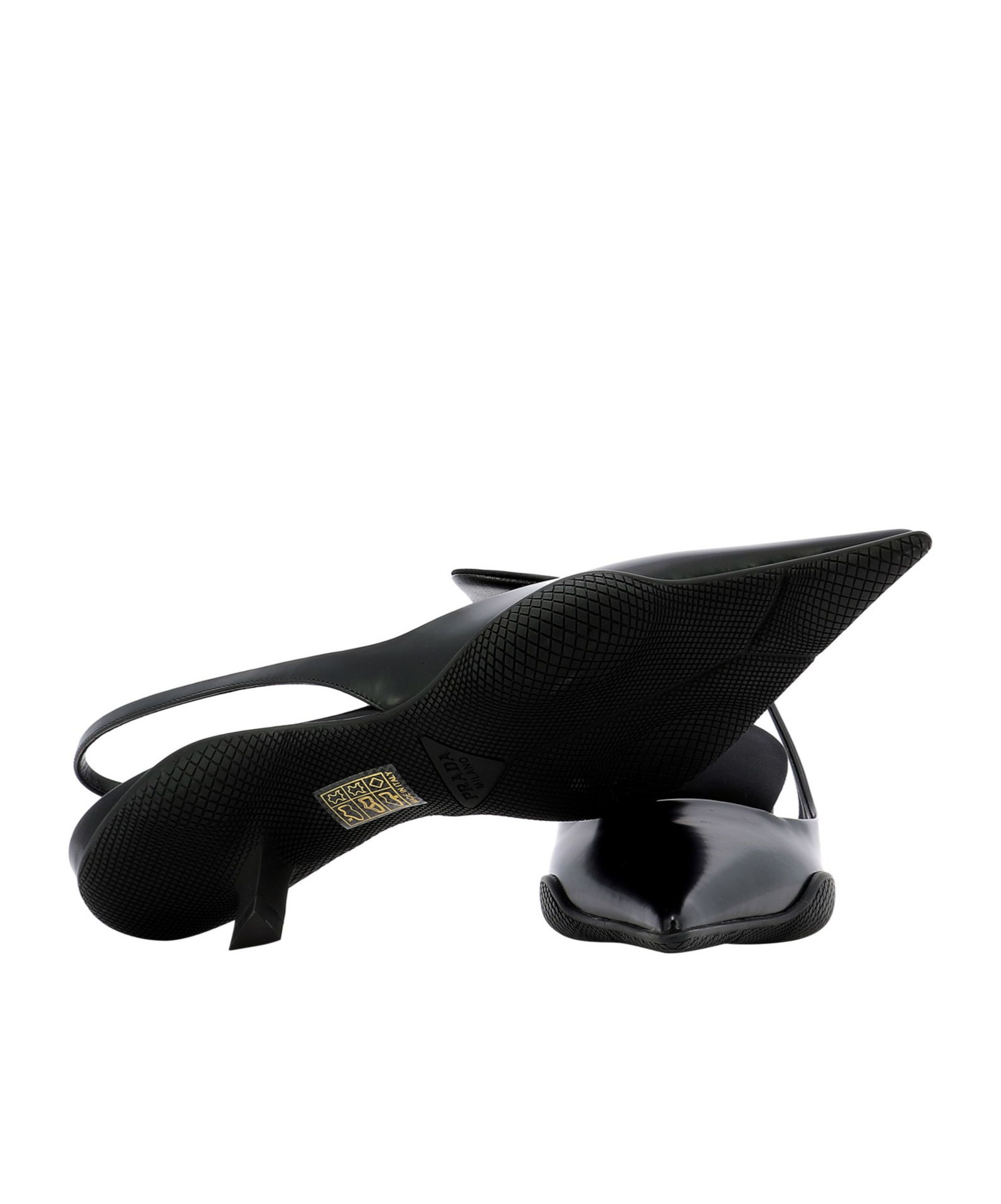 Prada 65mm Slingback Pumps In Black