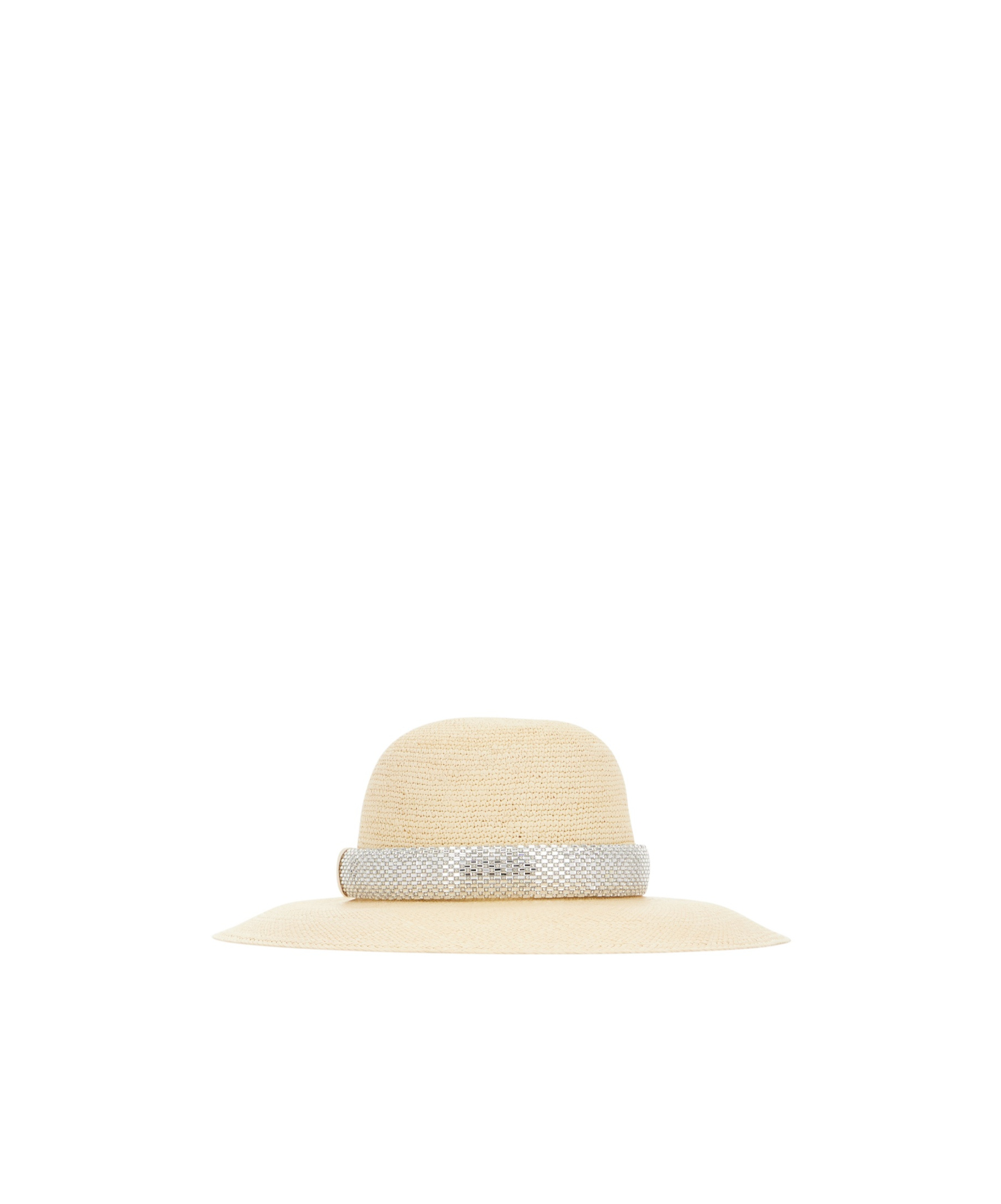 Borsalino Straw Panama Hat In Nude