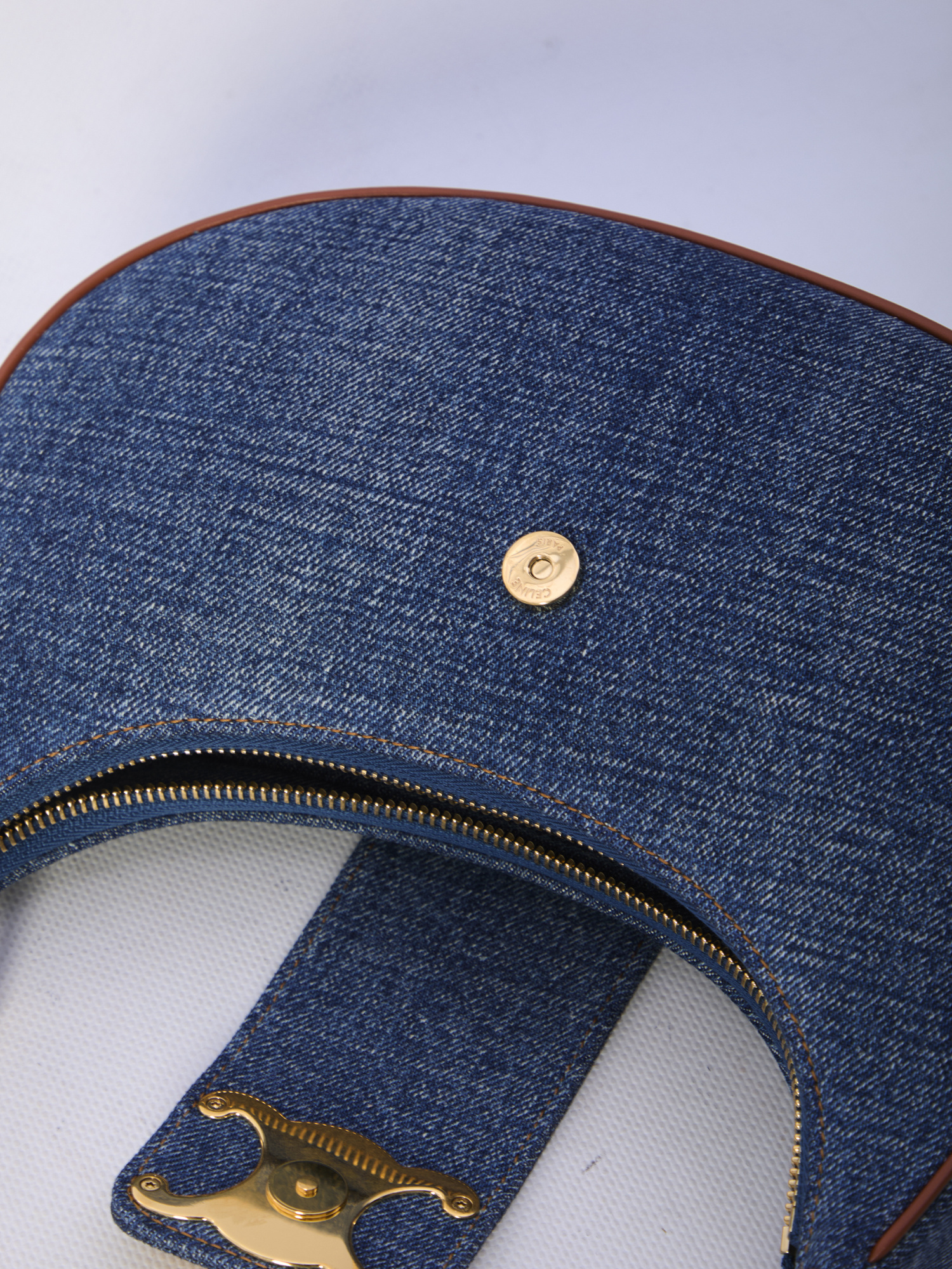 Celine Medium Ava Shoulder Bag In Blue