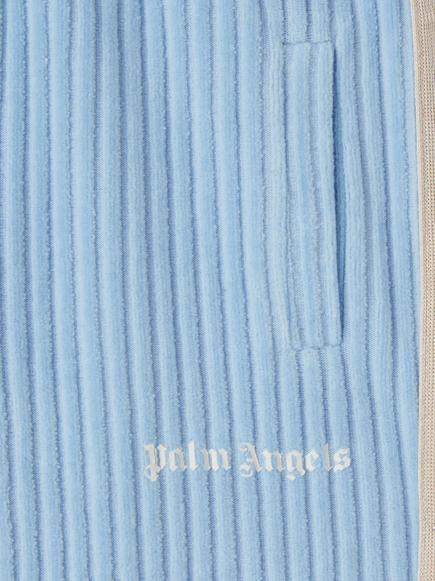 Palm Angels Embroidered Sweatpants In Blue