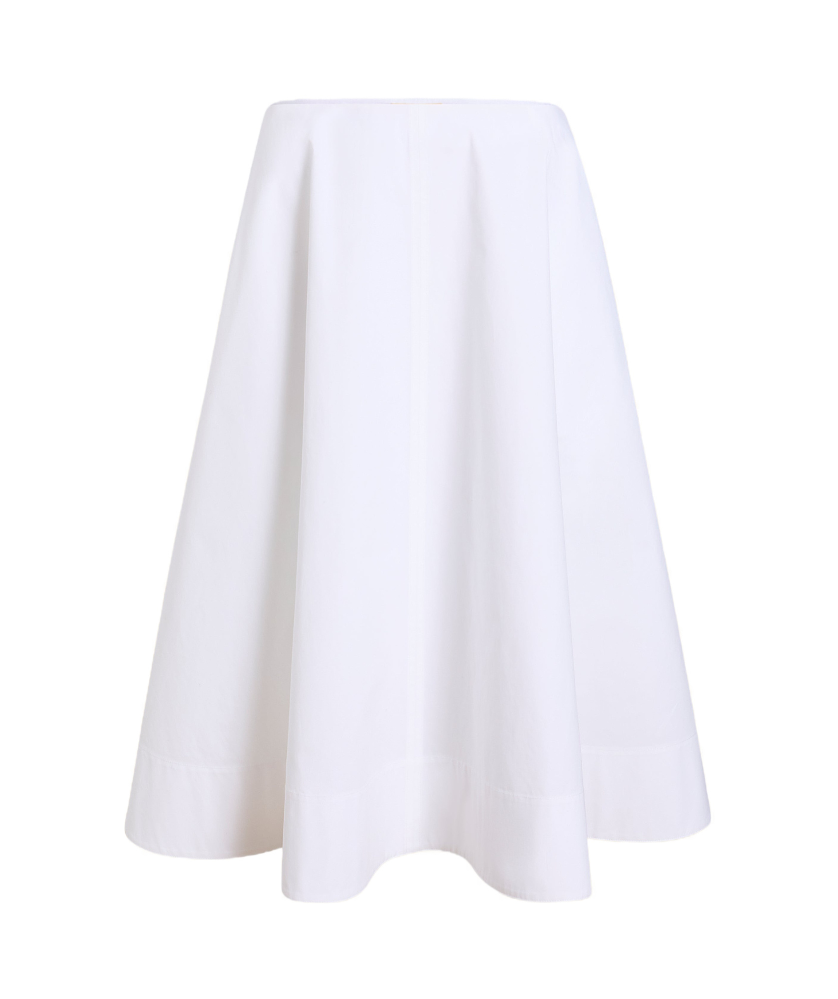 Khaite A-line Poplin Skirt In White