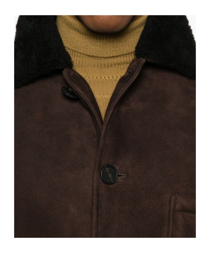 Tagliatore Fur Collar Pocket Coat In Black