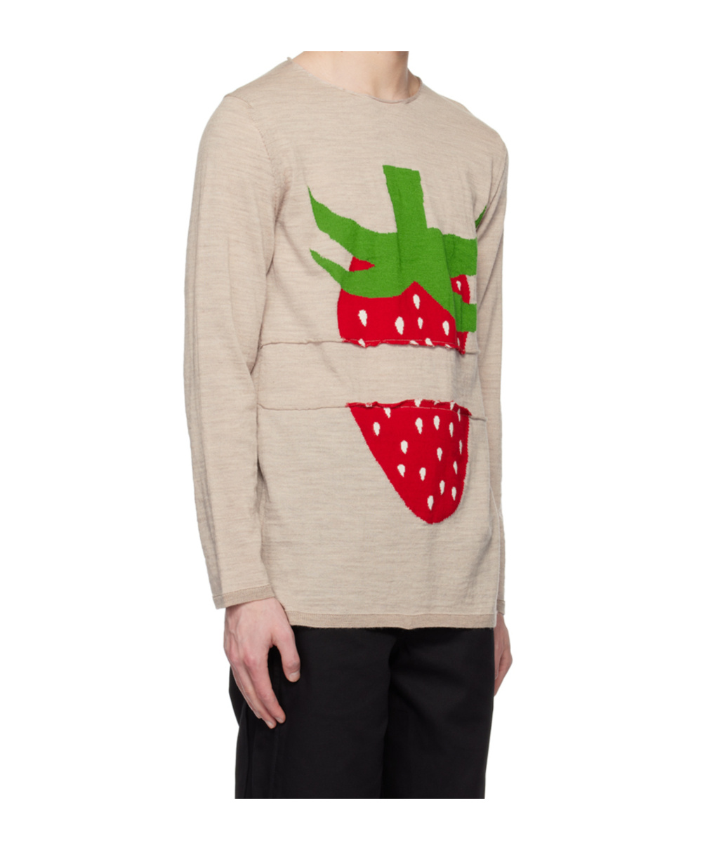 Comme Des Garçons Shirt X Brett Westfall Long-sleeved Sweater In Brown