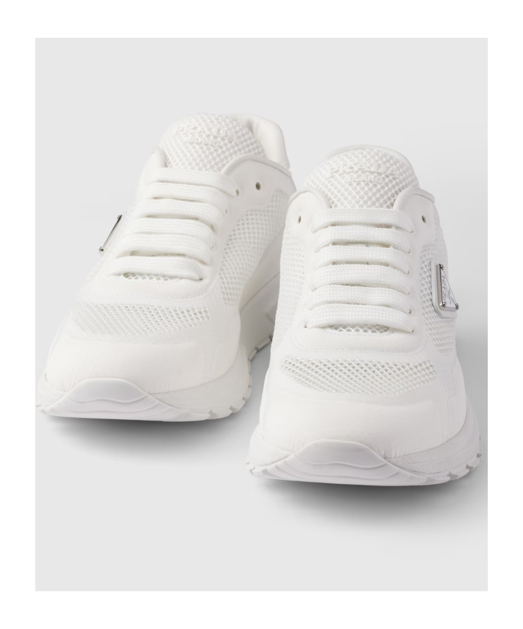 Prada Women's Prax 2.0 Fabric Low-top Sneakers In White