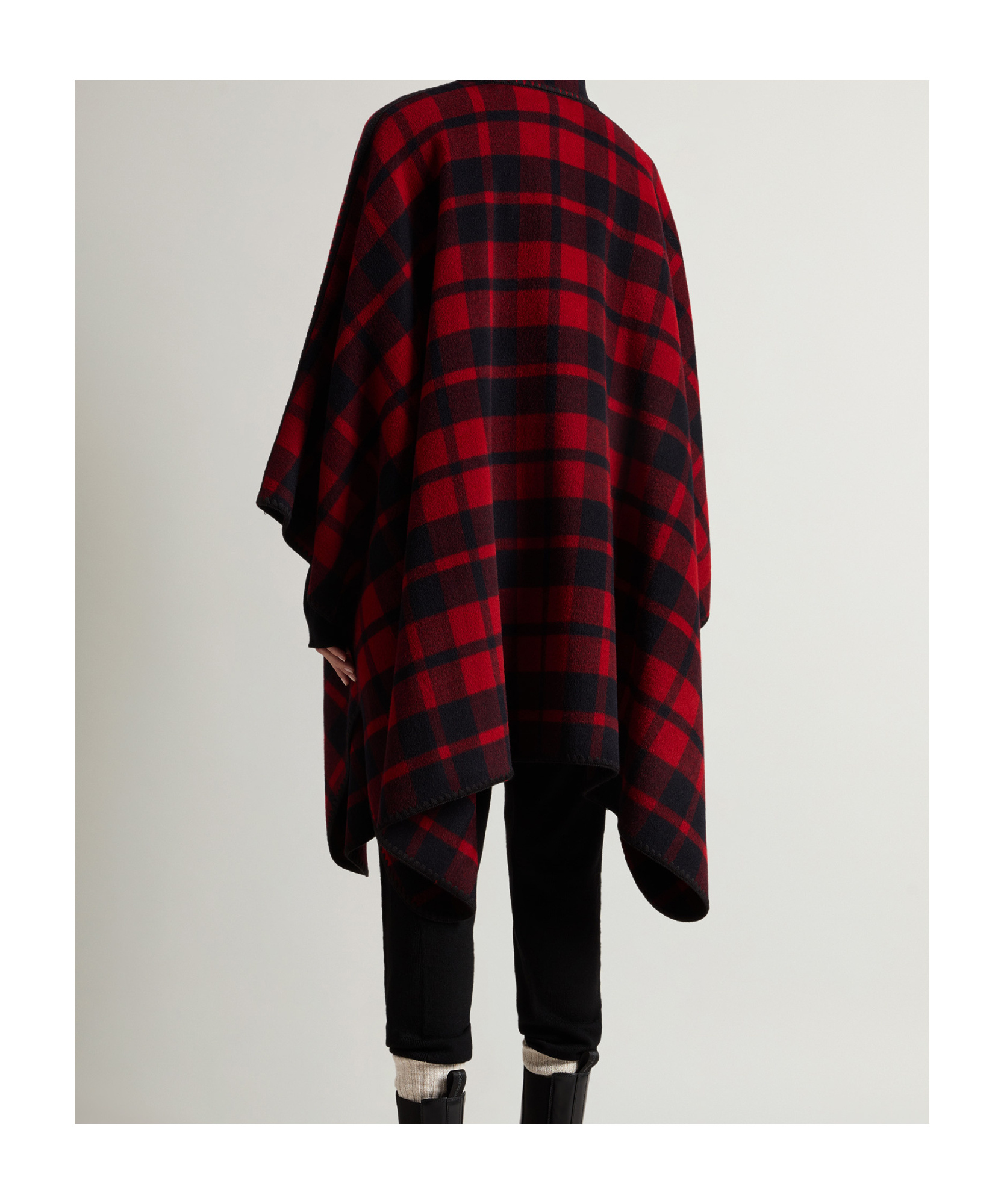 Woolrich Blanket Cape In Black