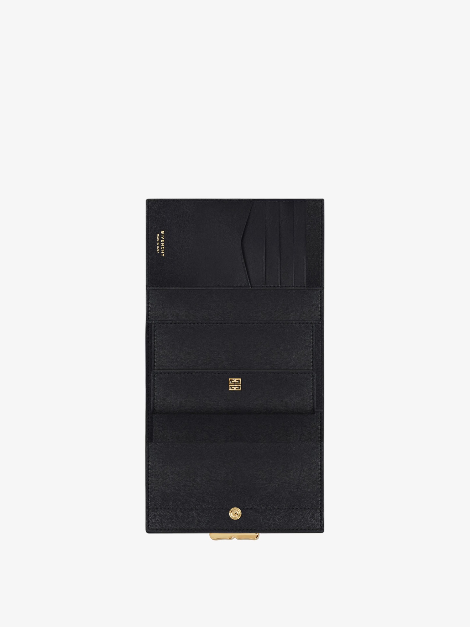Givenchy 4g Plaque Flap Wallet In Black
