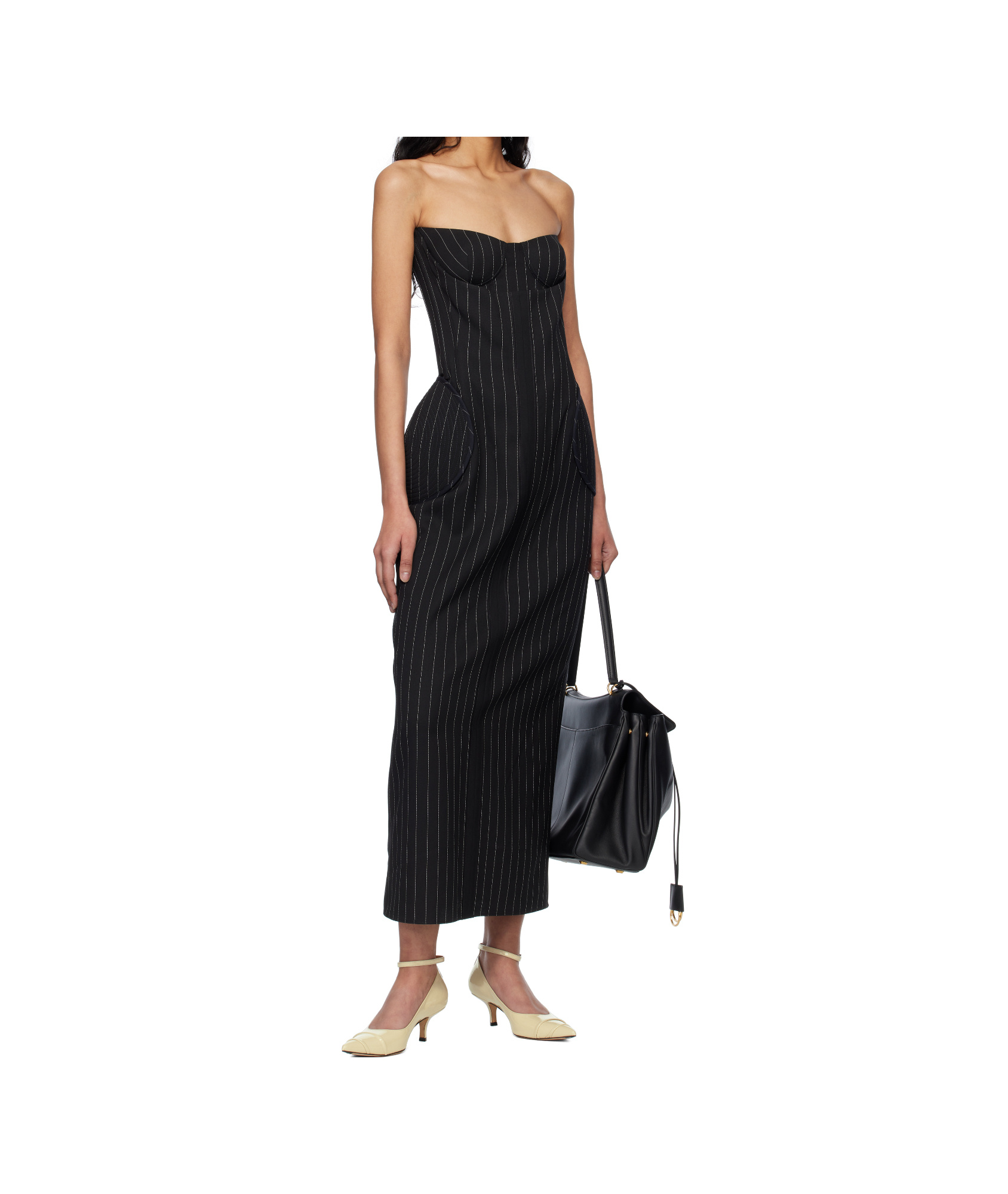 JEAN PAUL GAULTIER 'THE LONG BUSTIER' MIDI DRESS 