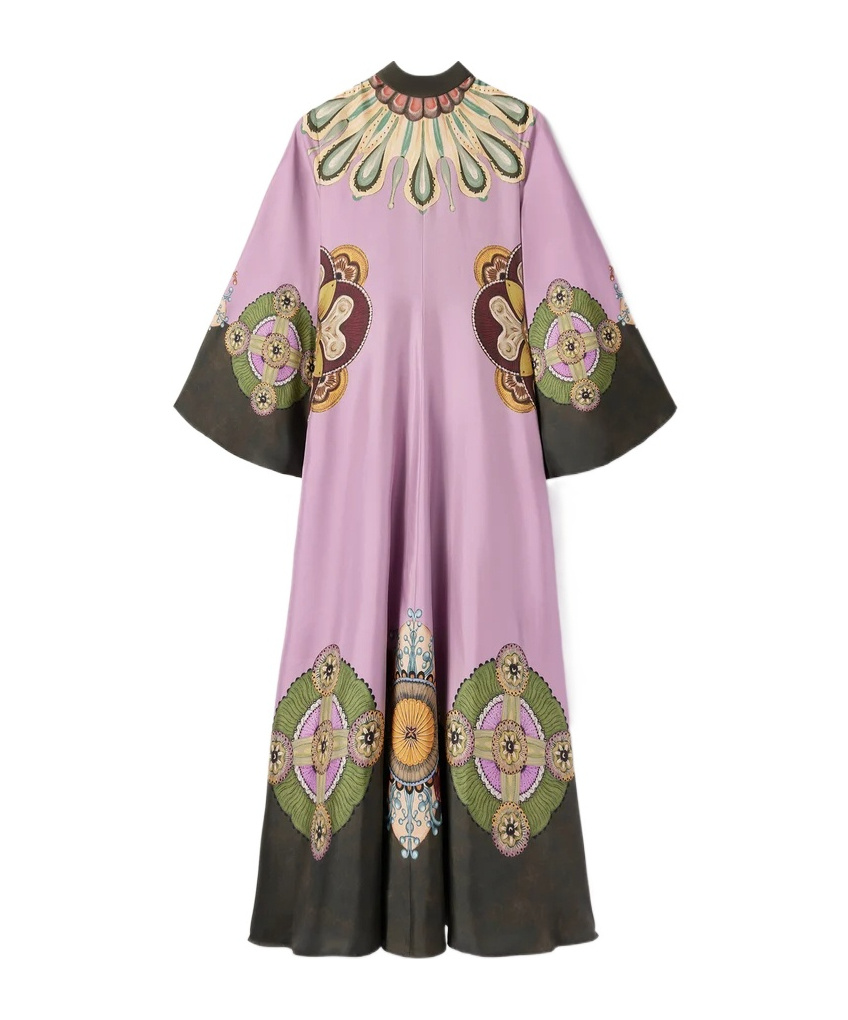 La Doublej Bell-sleeve Maxi Dress In Pink