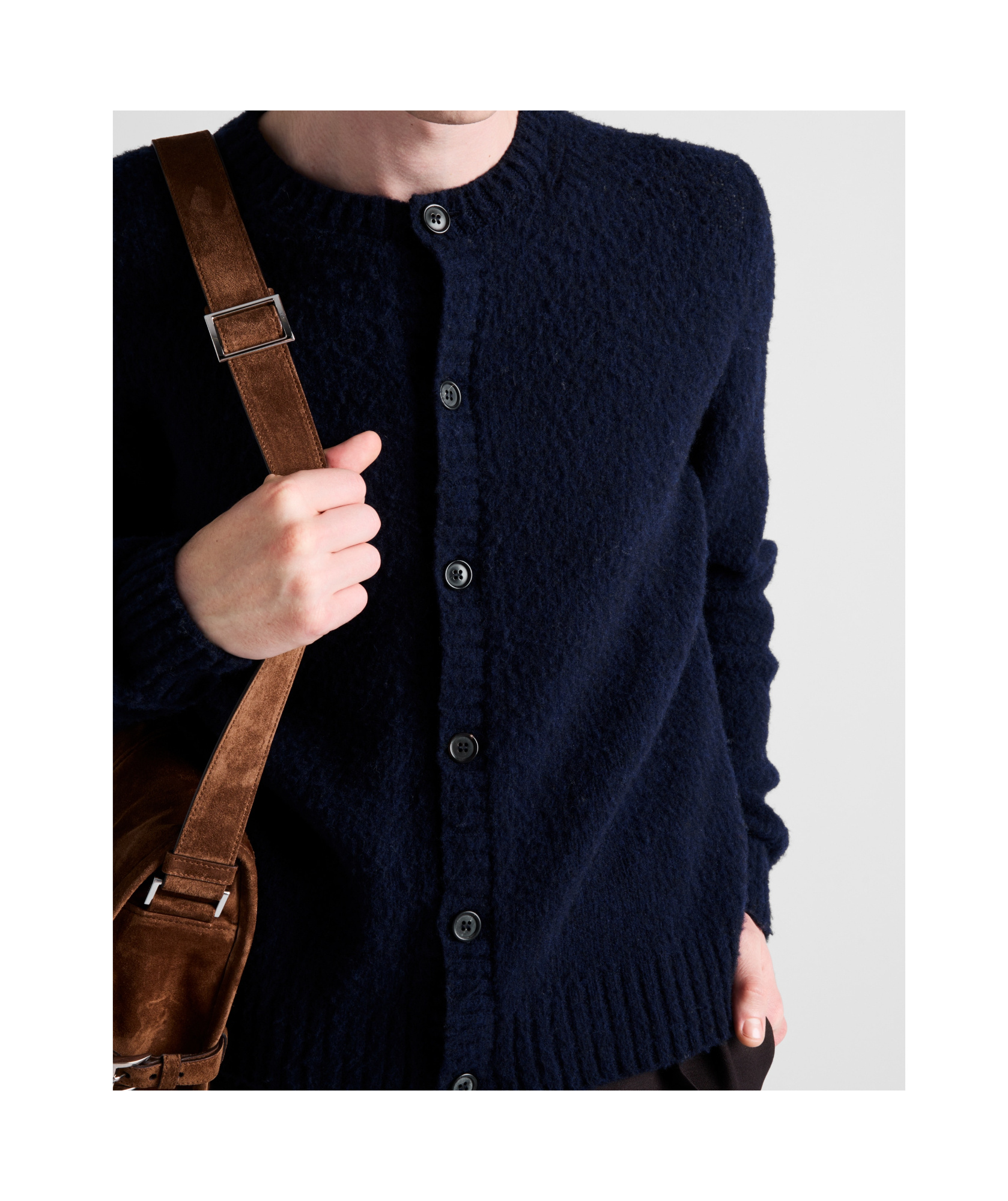 Prada Wool Cardigan In Blue