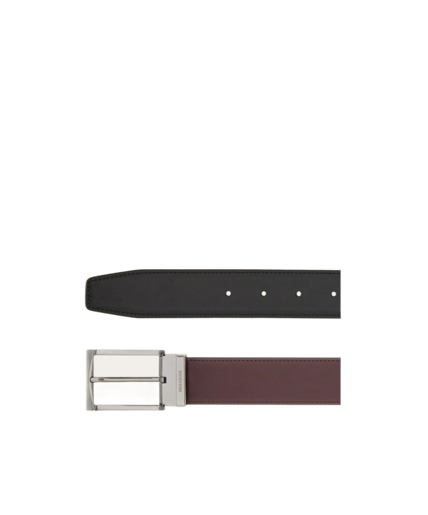 Ferragamo Reversible And Adjustable Belt In Brown
