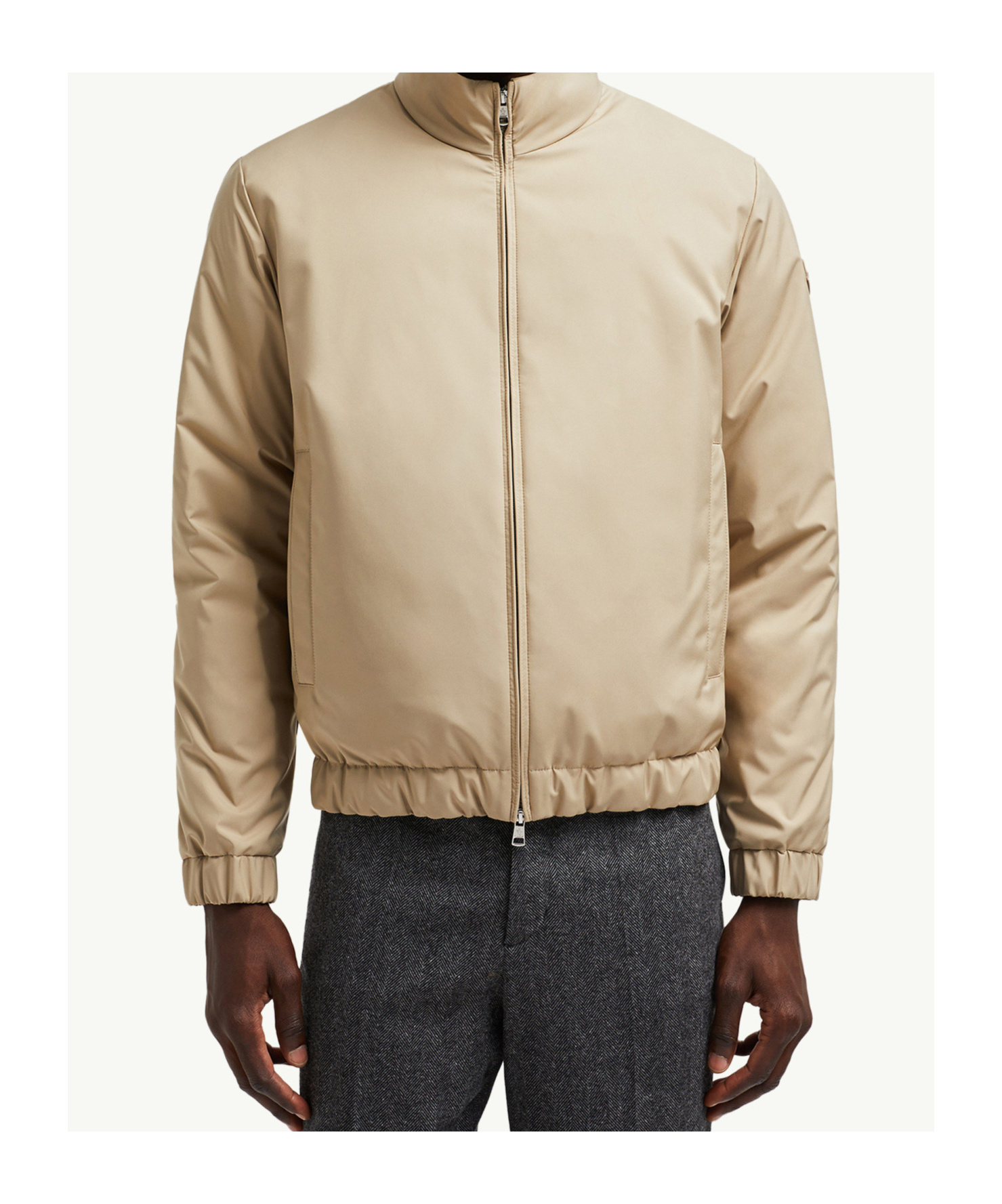 Moncler Luserna Short Down Jacket In Nude
