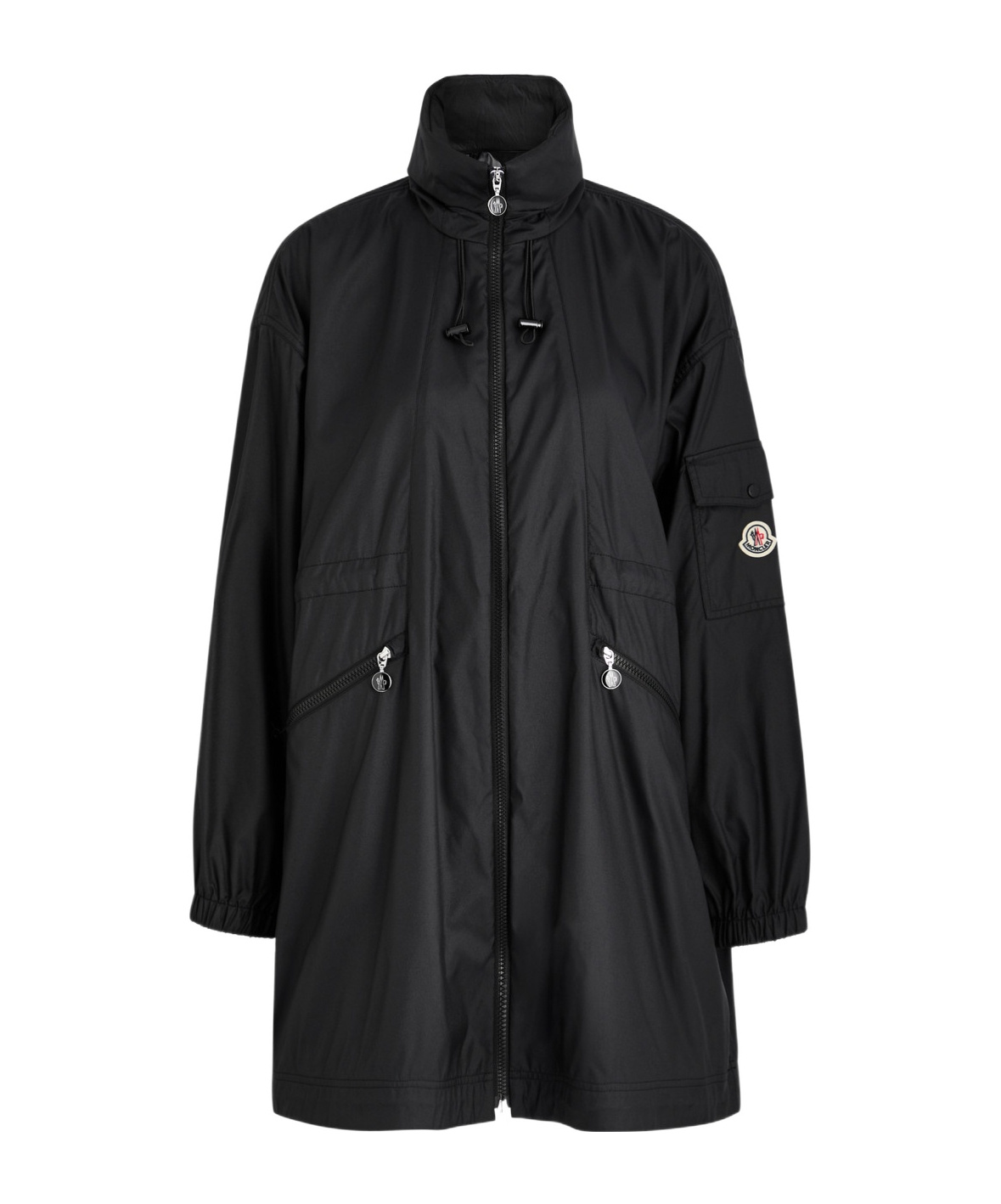 Moncler Logo-print Parka In Black