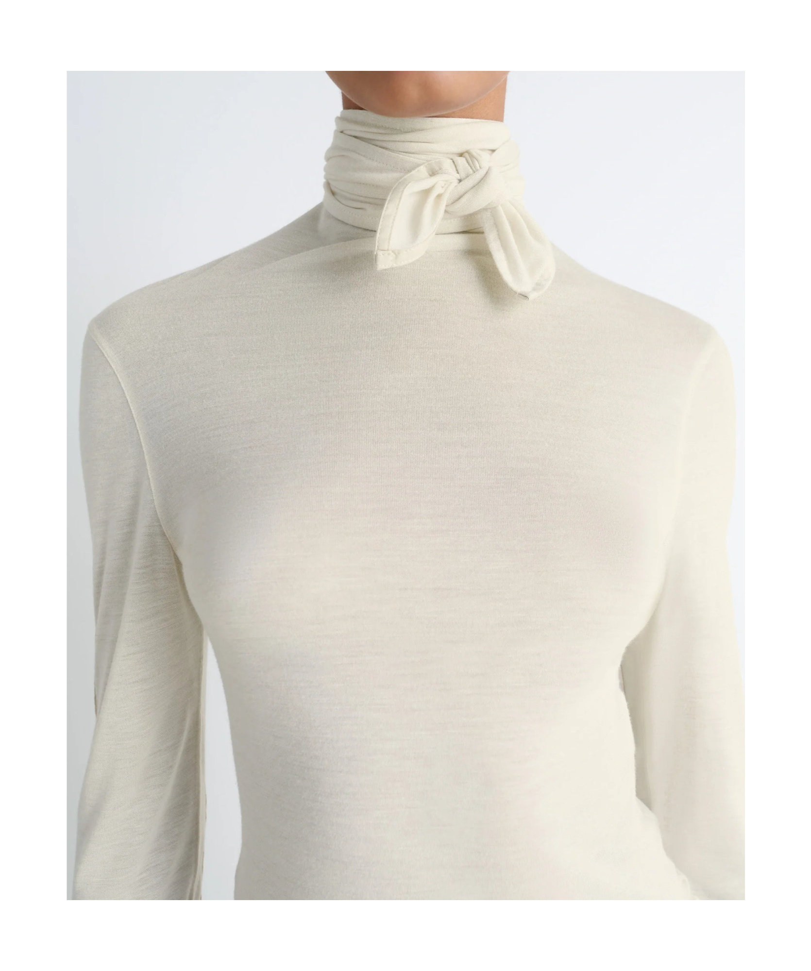 Lemaire Turtle-neck Sweater In White